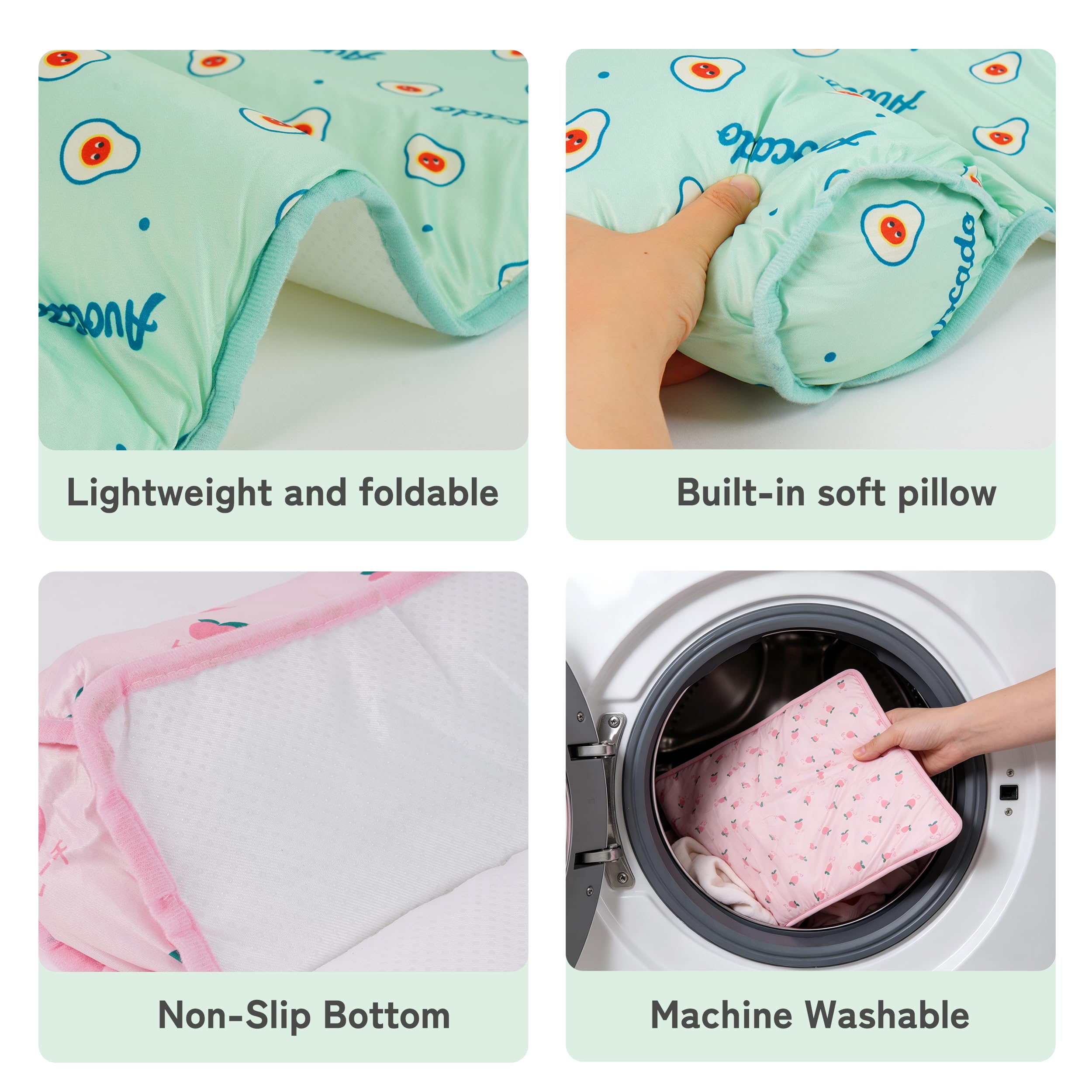 PUMYPOREITY tapis plié dans un sac, transport facile pour voyages et sorties