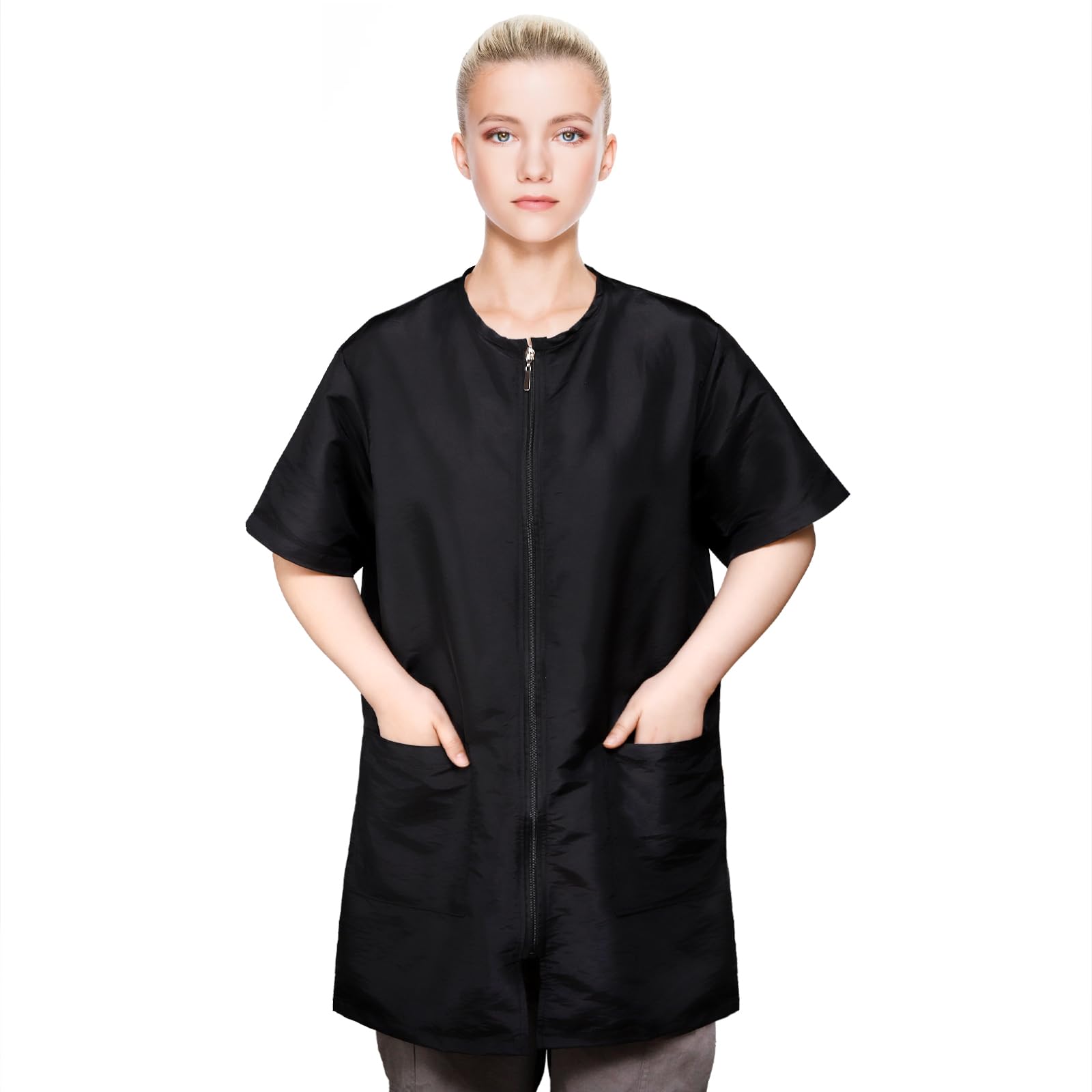 Pumtus vue avant de la veste toilettage protégeant les vêtements