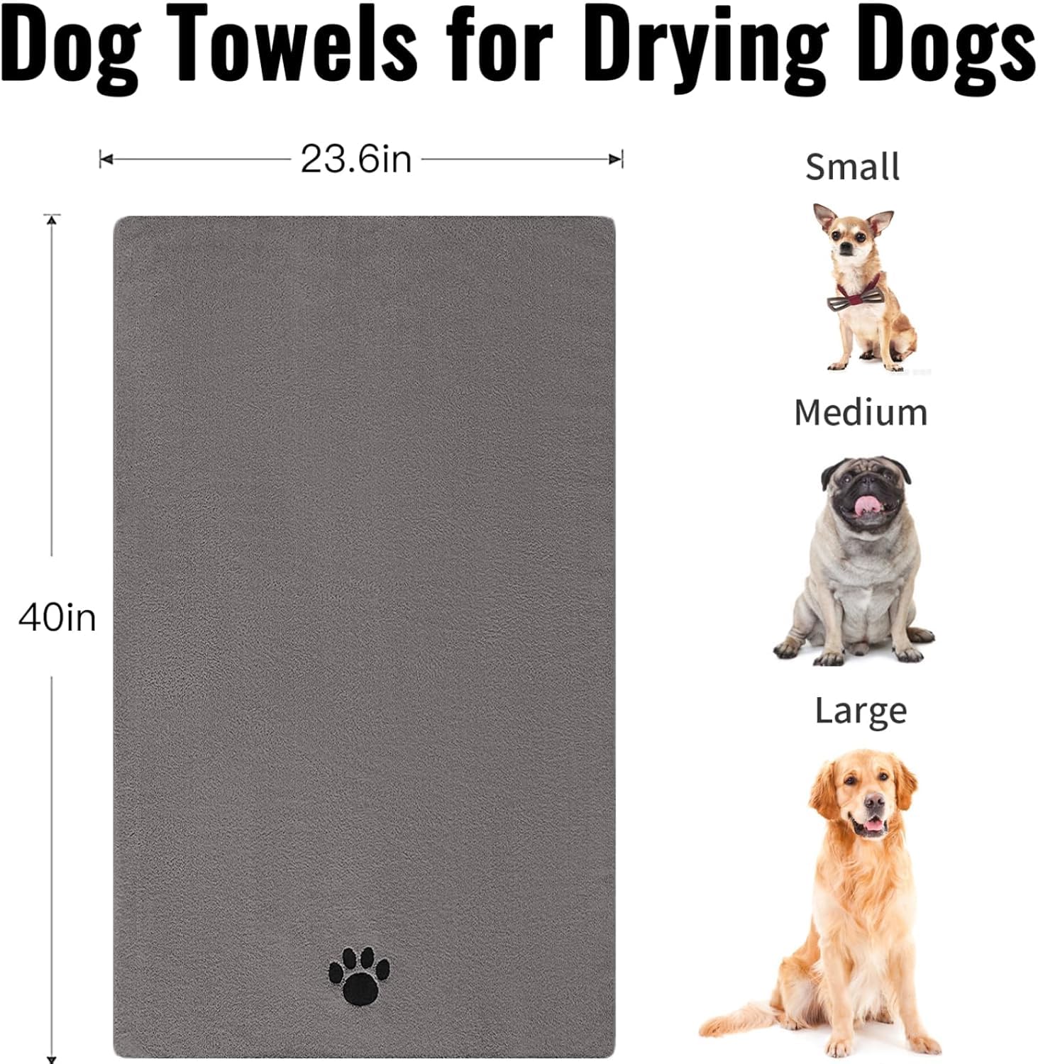Puomue serviette en usage pour sécher un chien, confort et efficacité