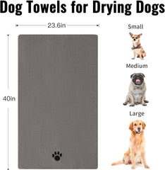 Puomue serviette en usage pour sécher un chien, confort et efficacité
