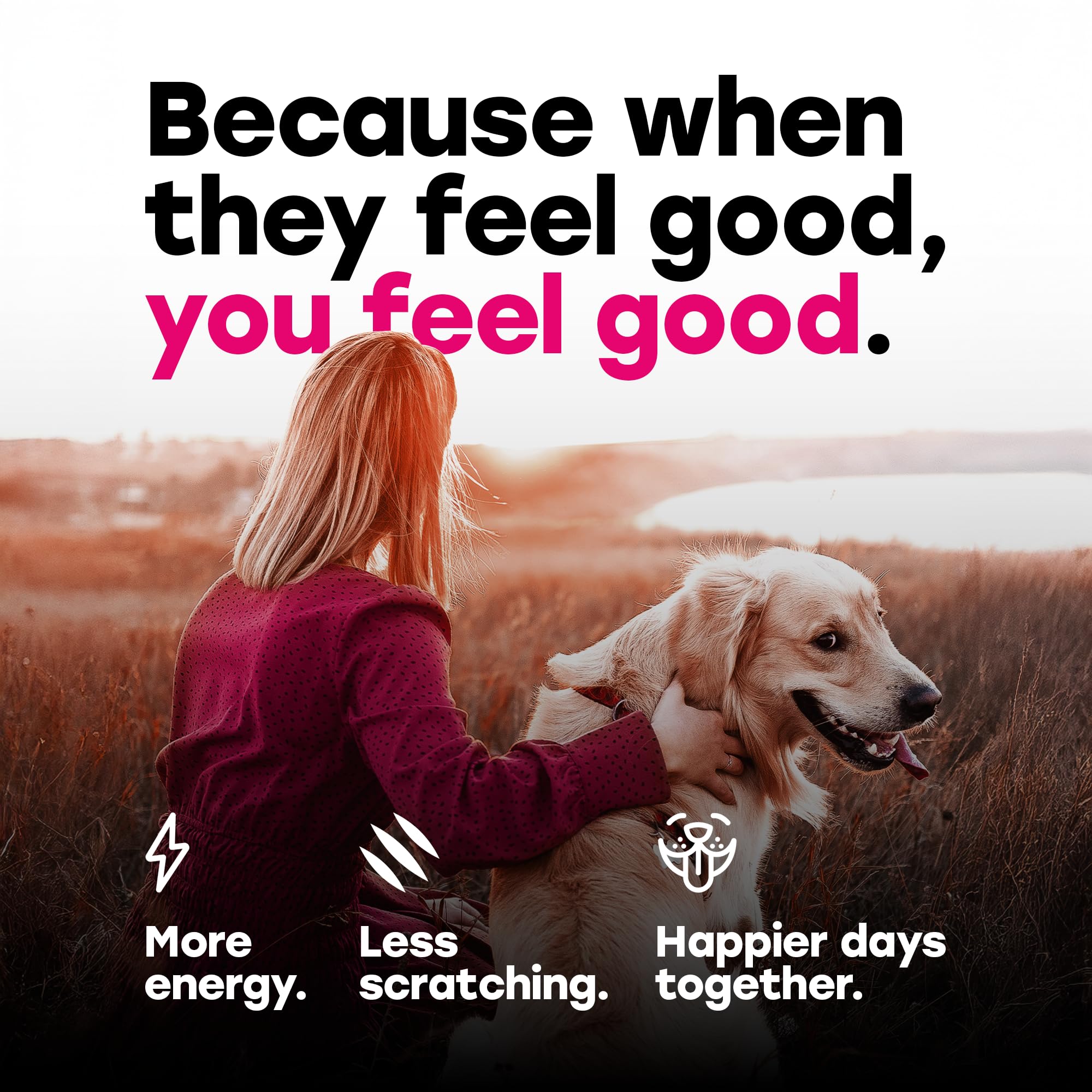 Pup Choice chiens qui mangent chews, goût bacon encourage prise régulière