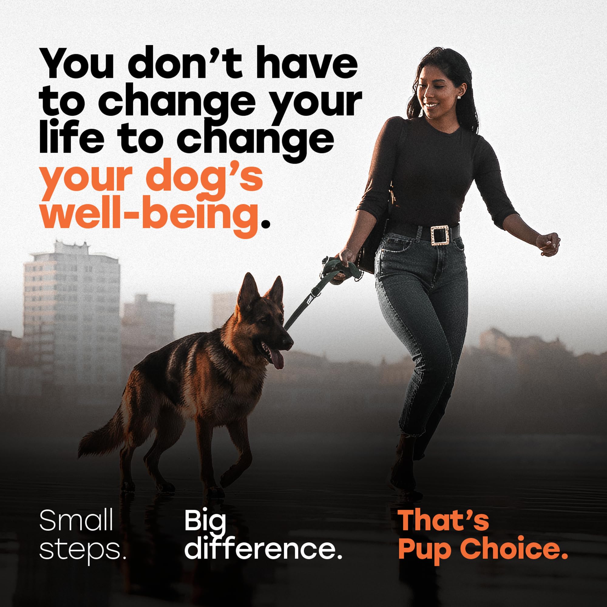 Gros plan sur la texture du chew Pup Choice, montre douceur et acceptation facile