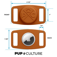 Pup Culture étui AirTag en situation sur chien actif offrant tranquillité