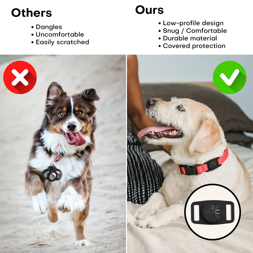 Pup Culture comparaison taille montrant adaptation aux colliers