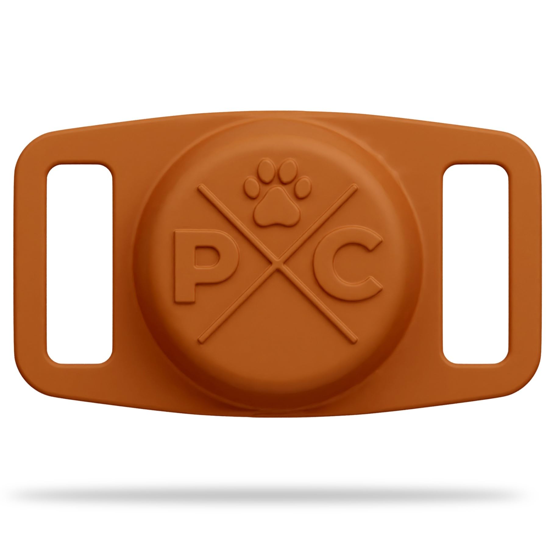 Pup Culture étui AirTag fixé sur collier montrant maintien sécurisé