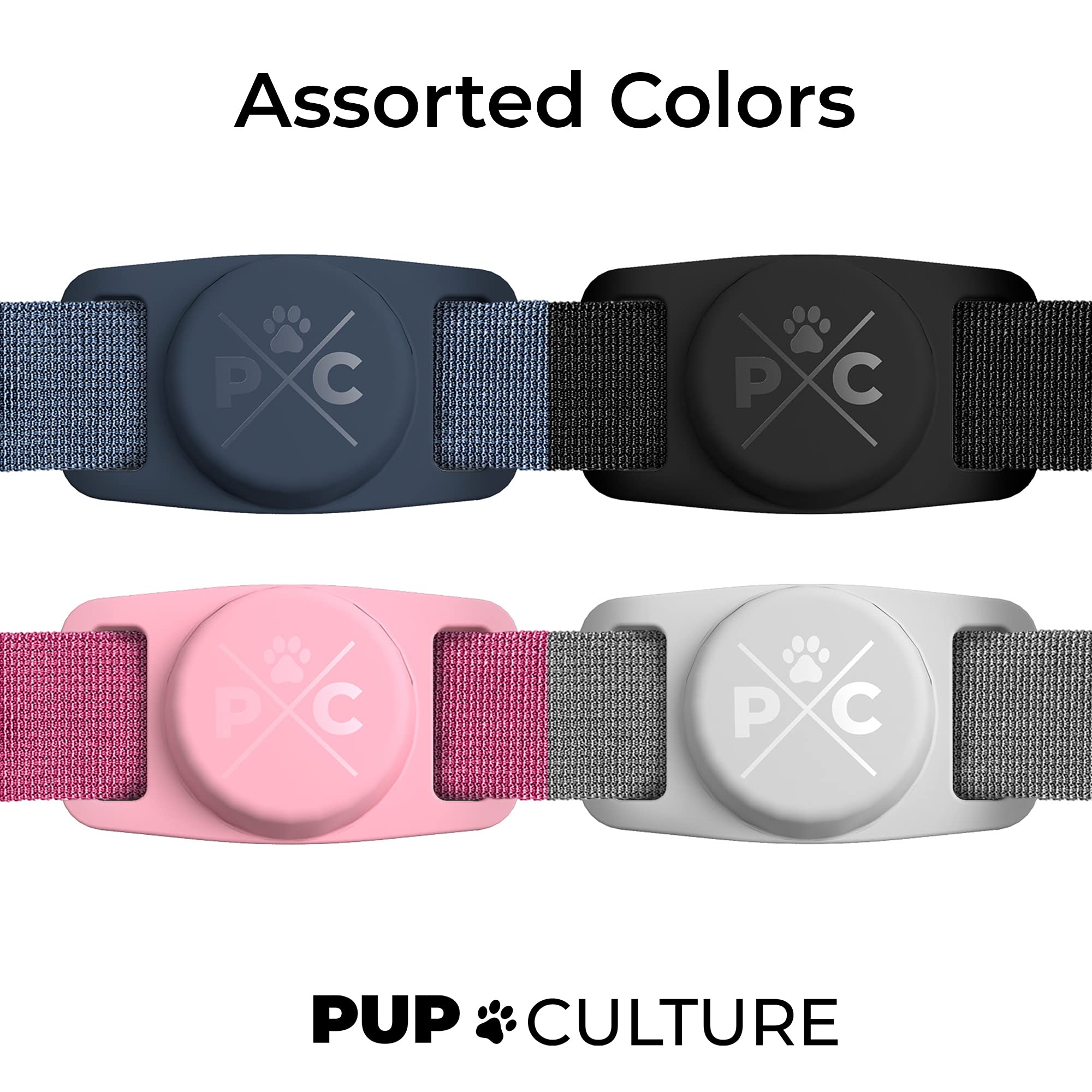 Pup Culture assortiment de couleurs d'étuis AirTag pour personnalisation