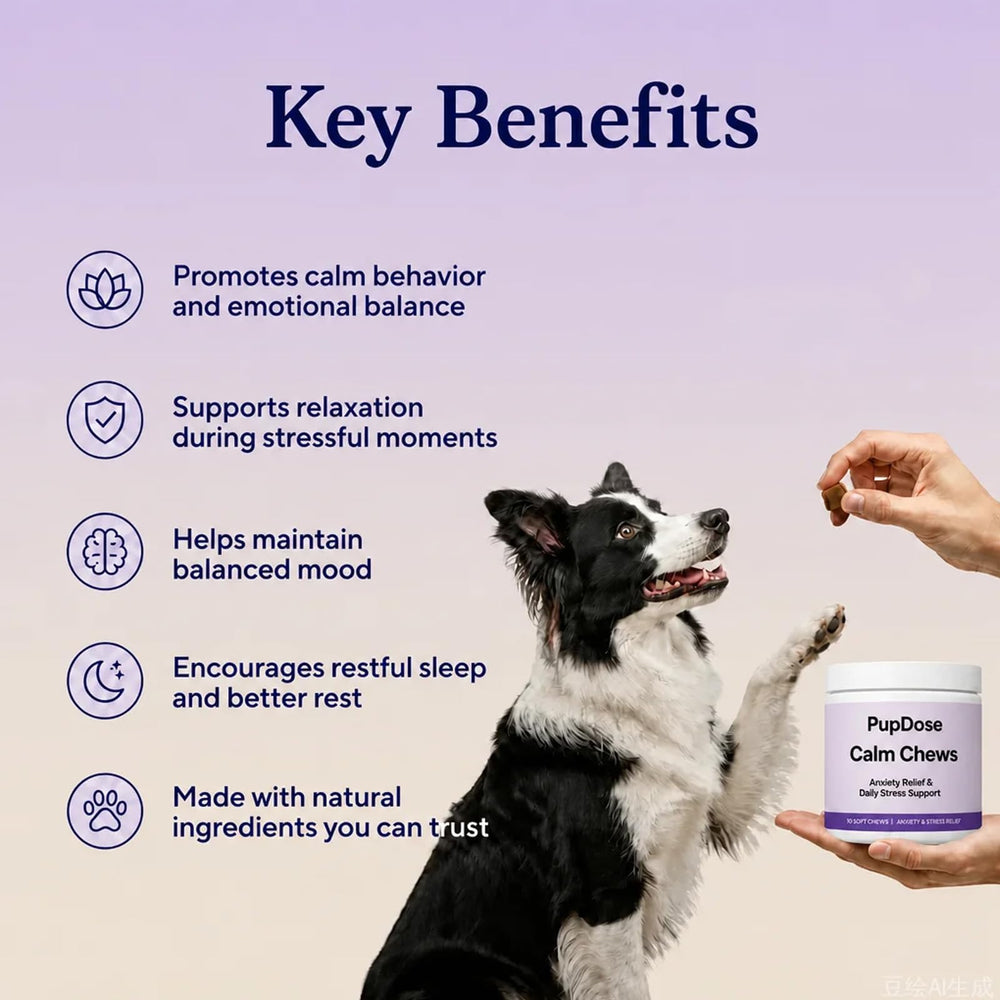 PupDose pot ouvert montrant la quantité et la conservation pratique
