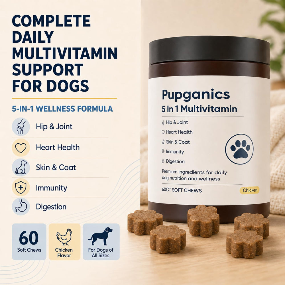 Pupganics friandise gros plan mettant en valeur goût poulet et appétence