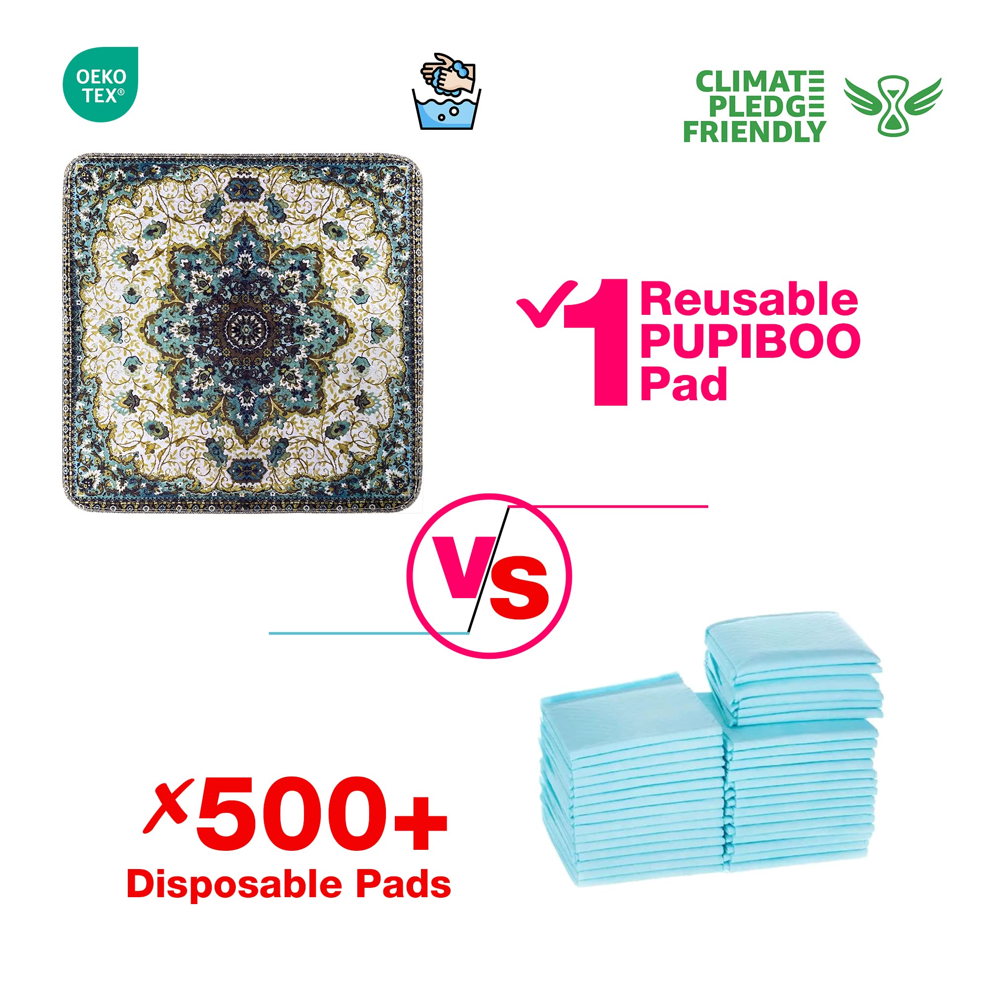 PUPIBOO comparaison de taille pour visualiser couverture et capacité absorbante