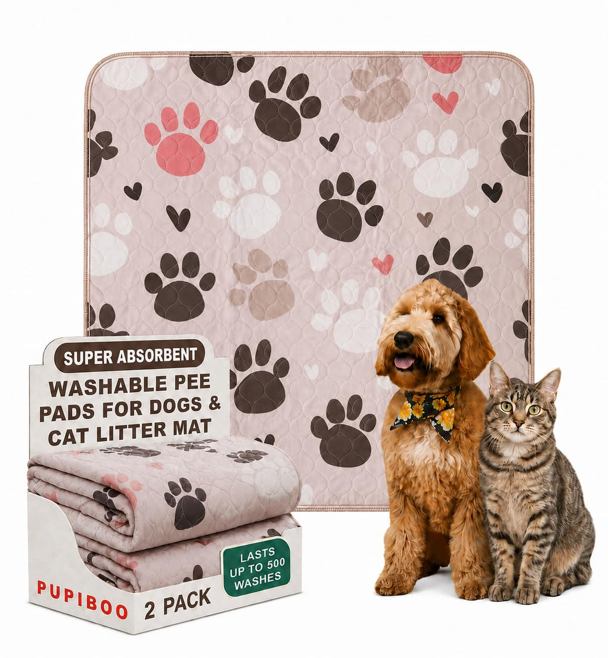PUPIBOO devant le packaging montrant la protection et le style