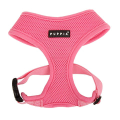 Puppia harnais face rose montrant maintien et confort