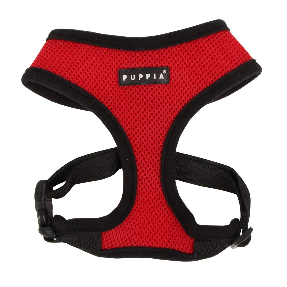 Puppia harnais rouge vue avant montrant maintien confortable