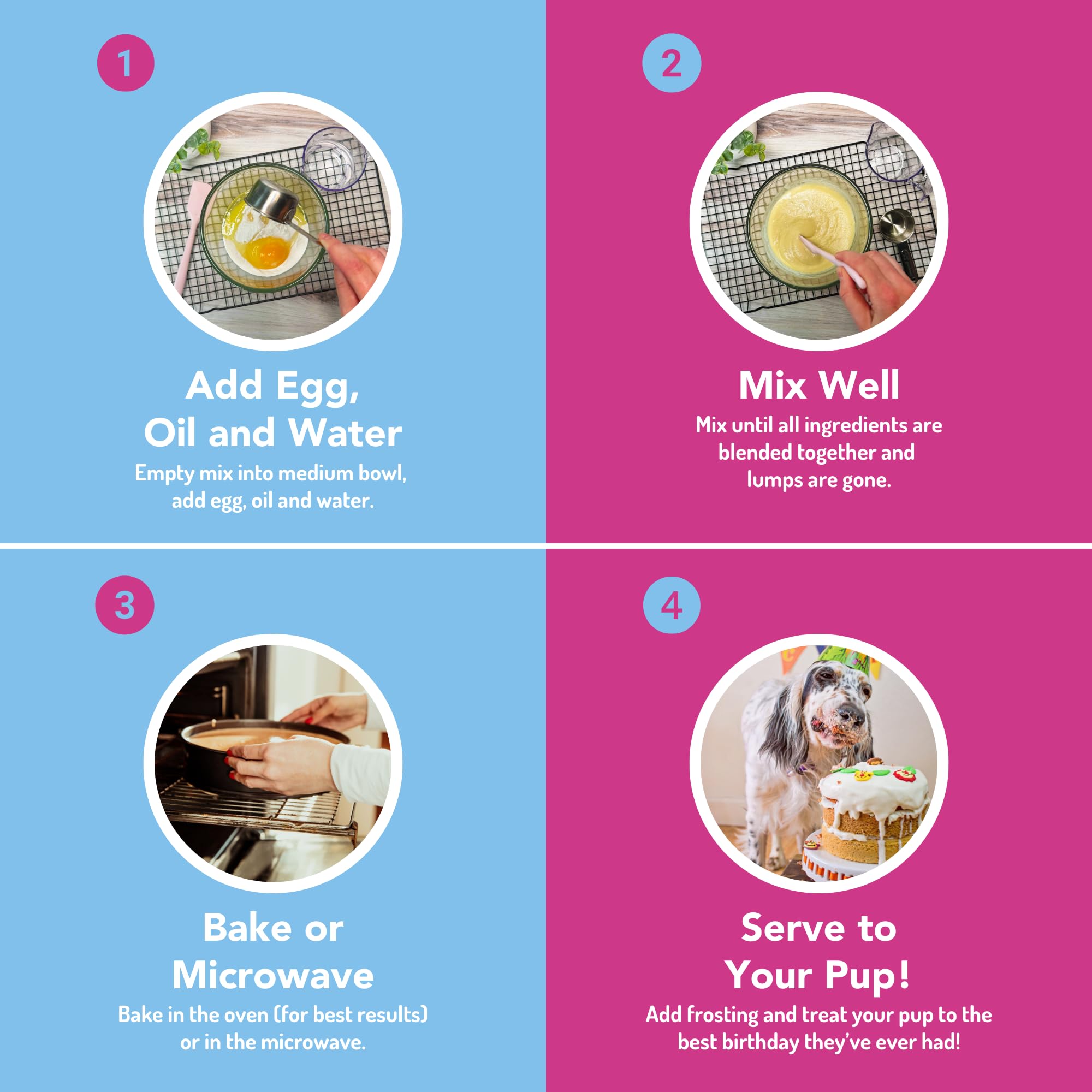 Puppy Cake emballage Made in USA indiquant fabrication locale et confiance