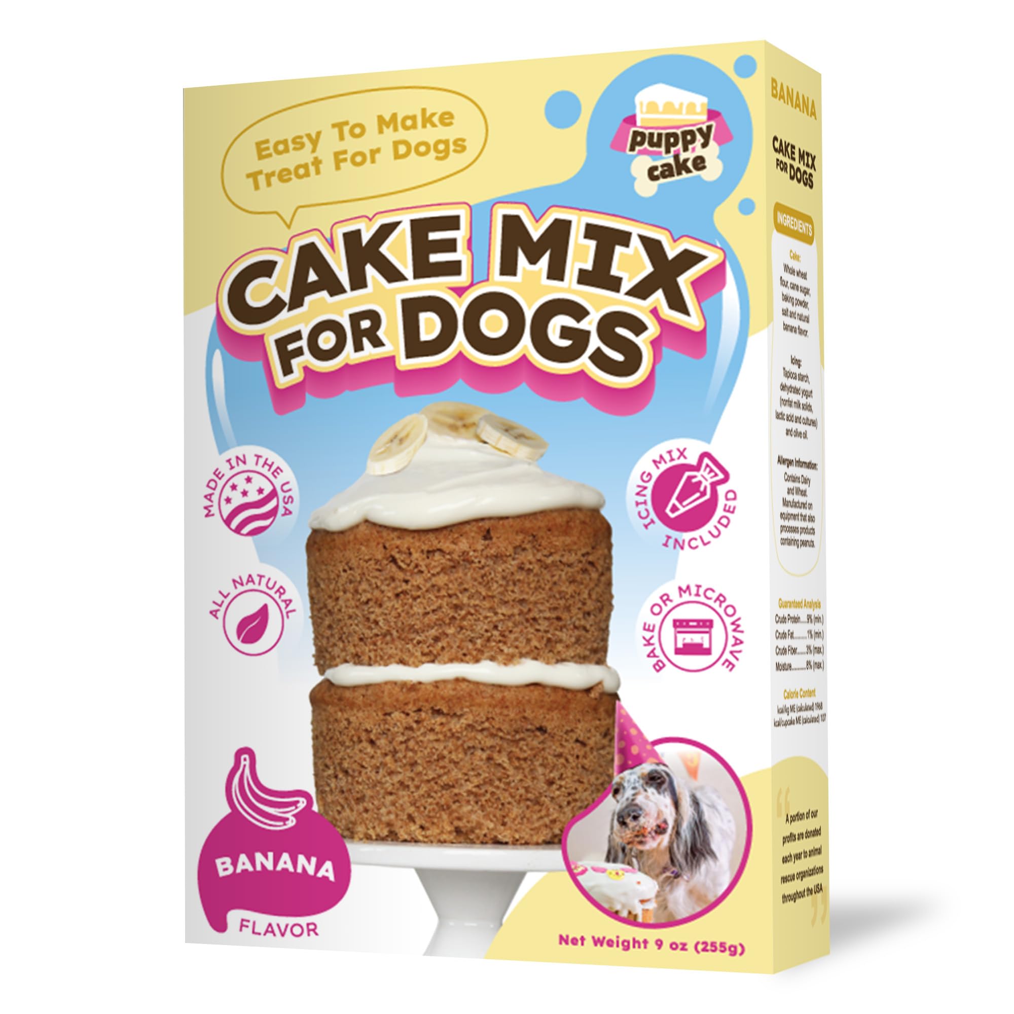 Puppy Cake zoom sur la texture du mélange, bénéfice : mélange homogène prêt à cuire