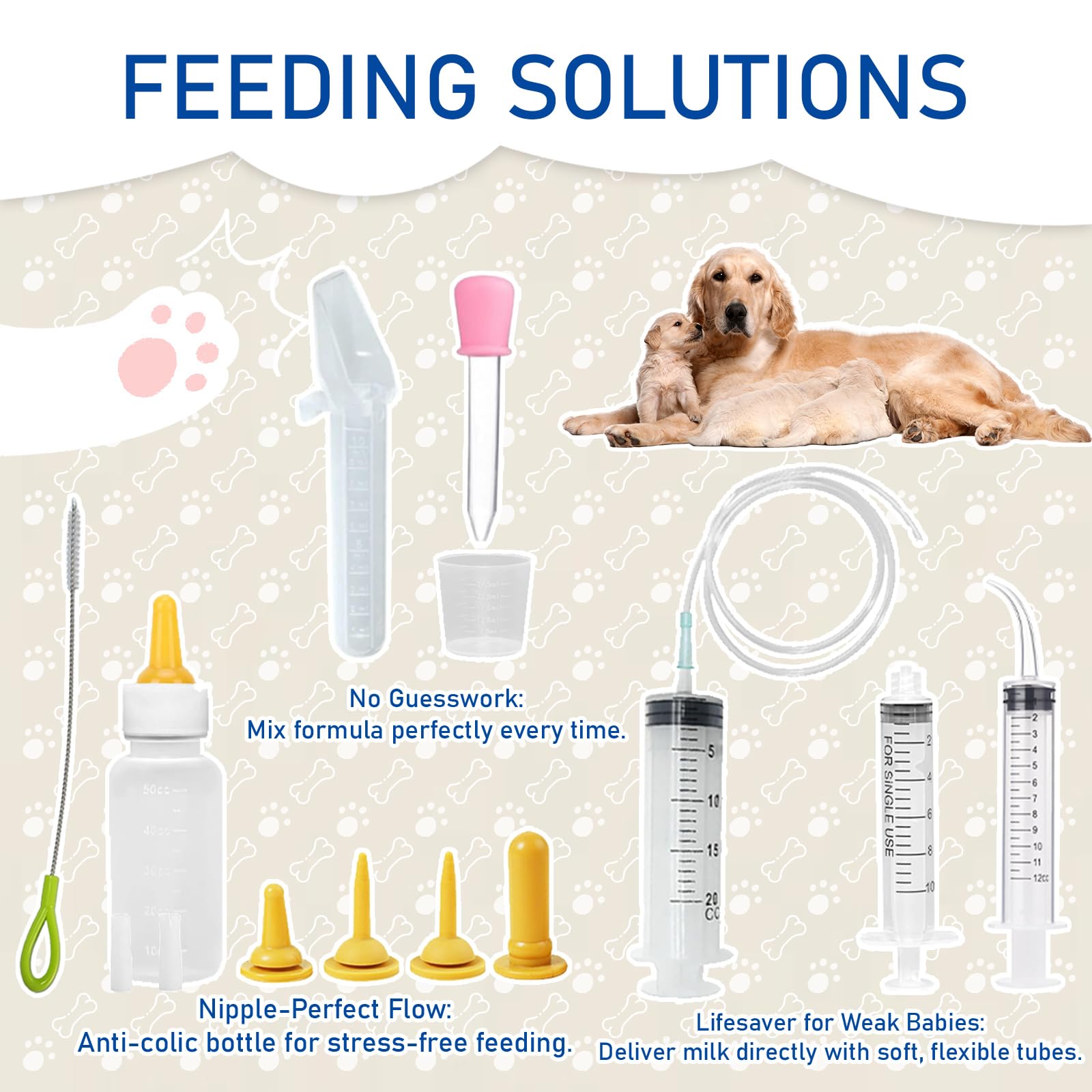 Generic puppy kit poire d'aspiration en action aidant à dégager respirations