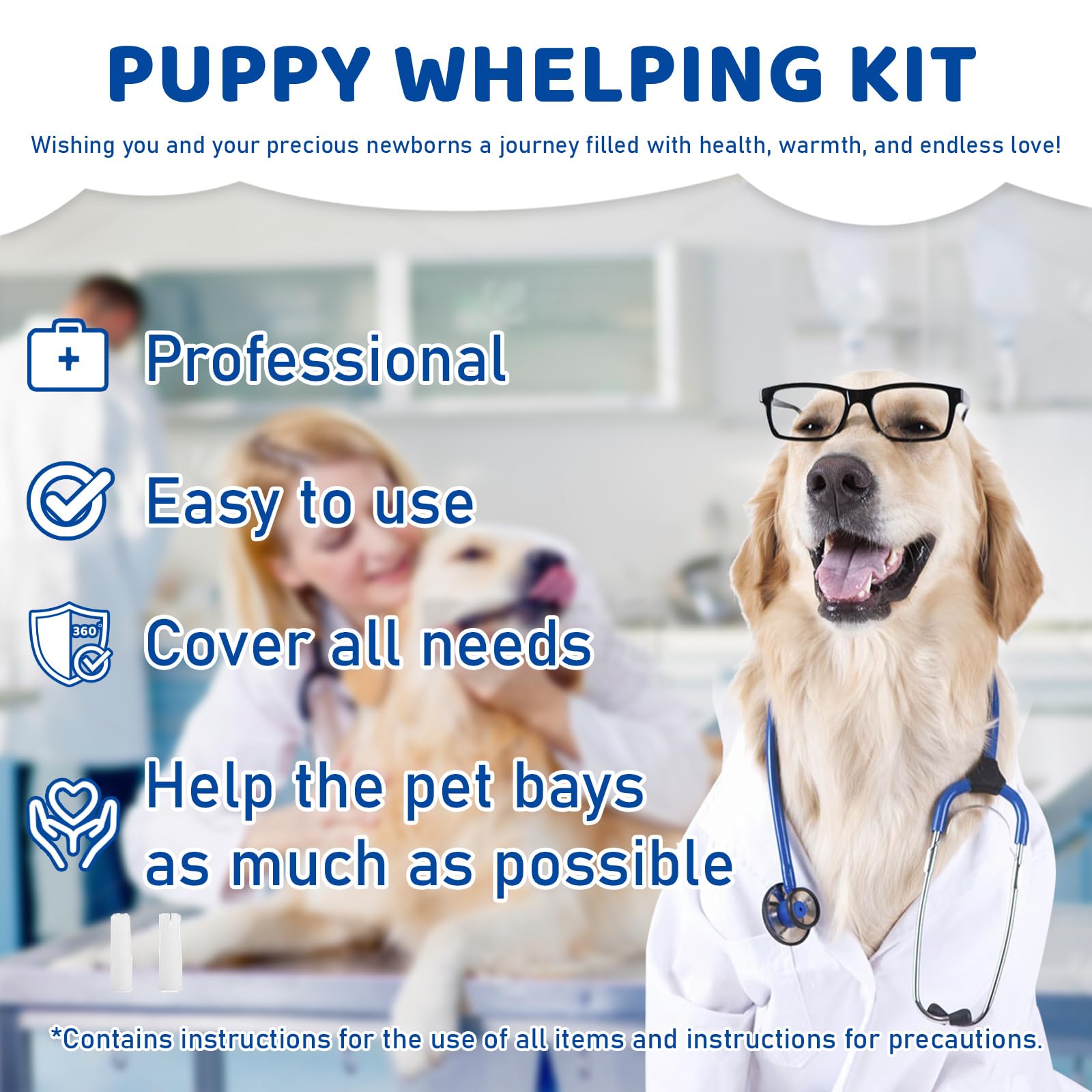 Generic puppy kit outils inox gros plan montrant ciseaux et pinces pour sécurité
