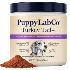 PUPPYLABCO pot face montrant le format 100 g pour complément facile