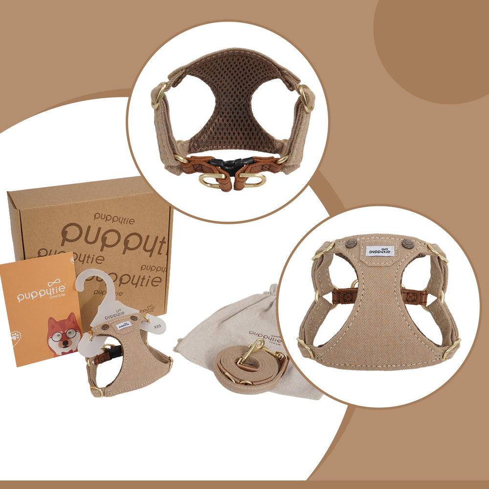 puppytie harnais porté par chiot illustrant maintien sans traction
