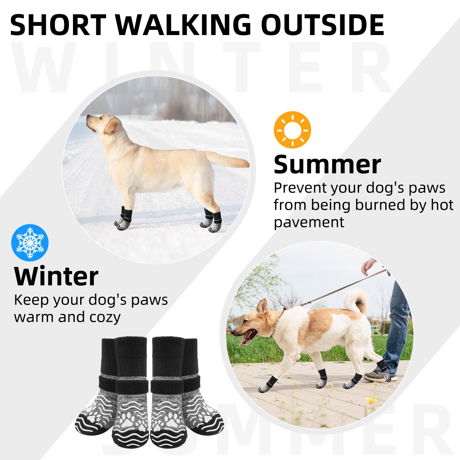 PUPTECK chien portant chaussettes à la maison réduisant glissades