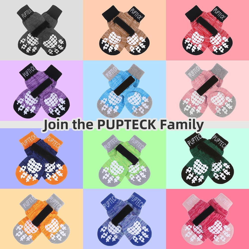 PUPTECK ensemble de chaussettes grey&pink, protection pratique et esthétique