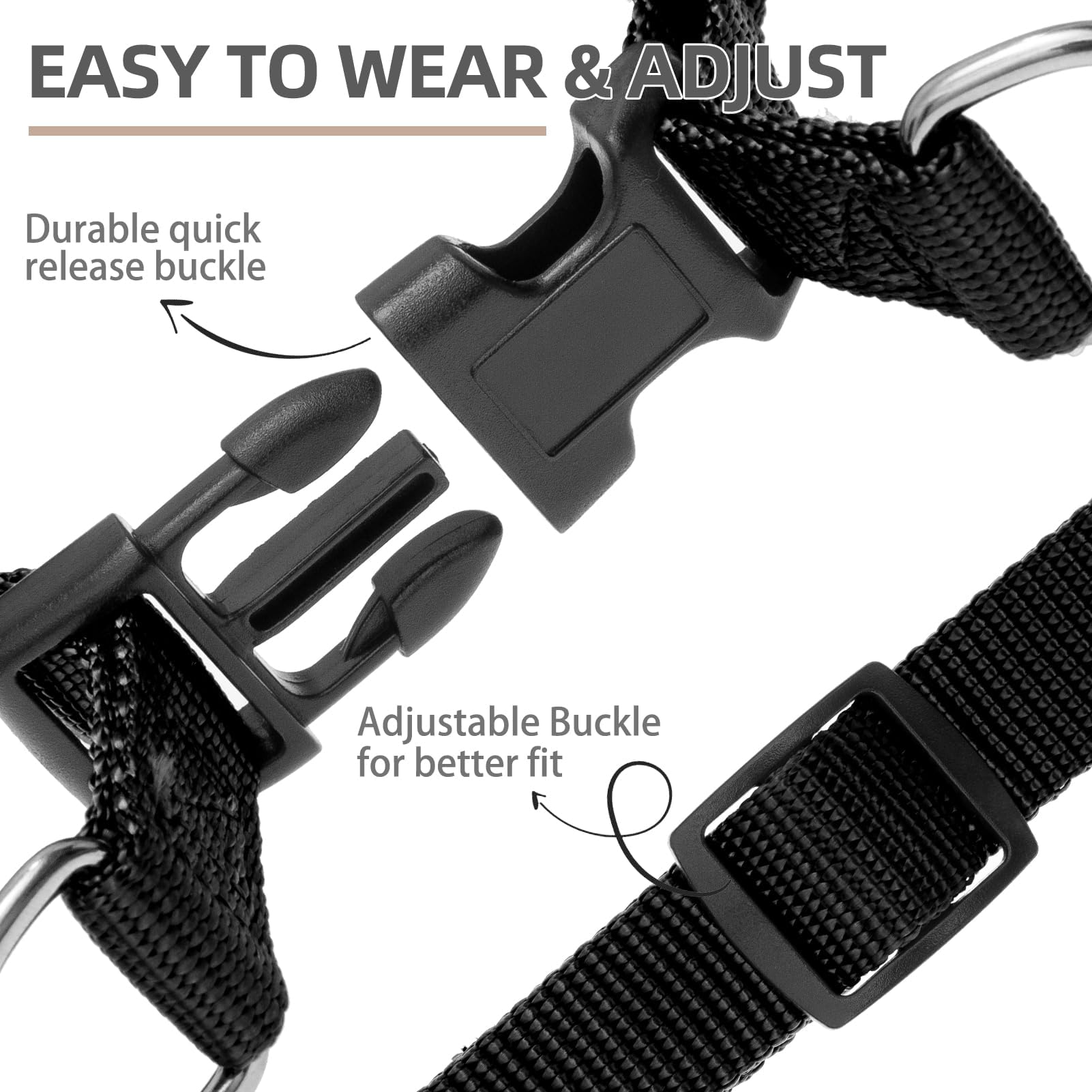 PUPTECK harnais en utilisation sur chien contrôle sans tirer