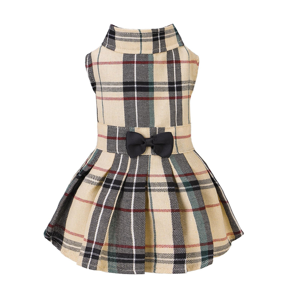 PUPTECK robe beige vue de face offrant un look classique et confortable
