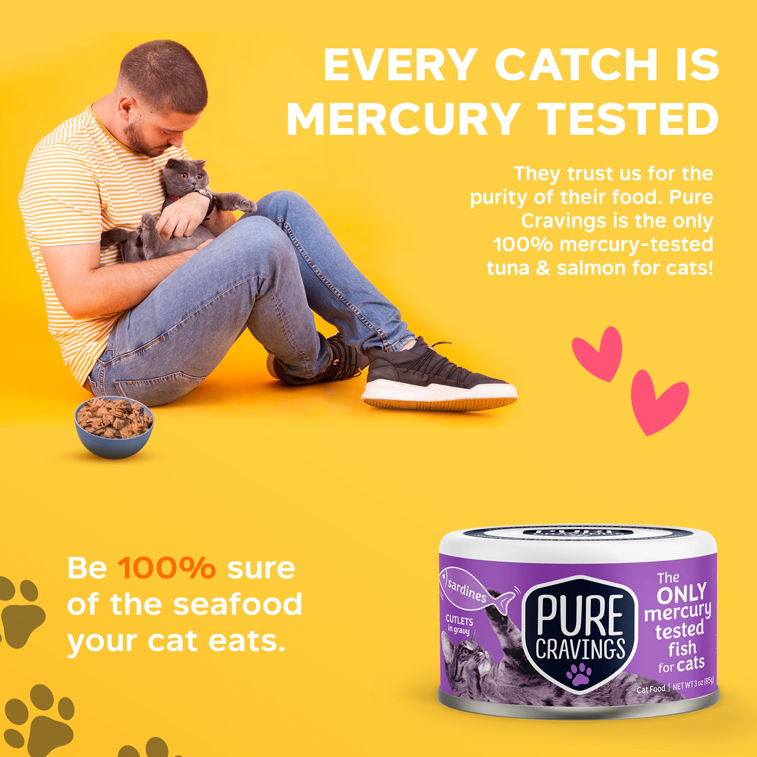 Pure Cravings étiquette dévoilant ingrédients et promesse de tests