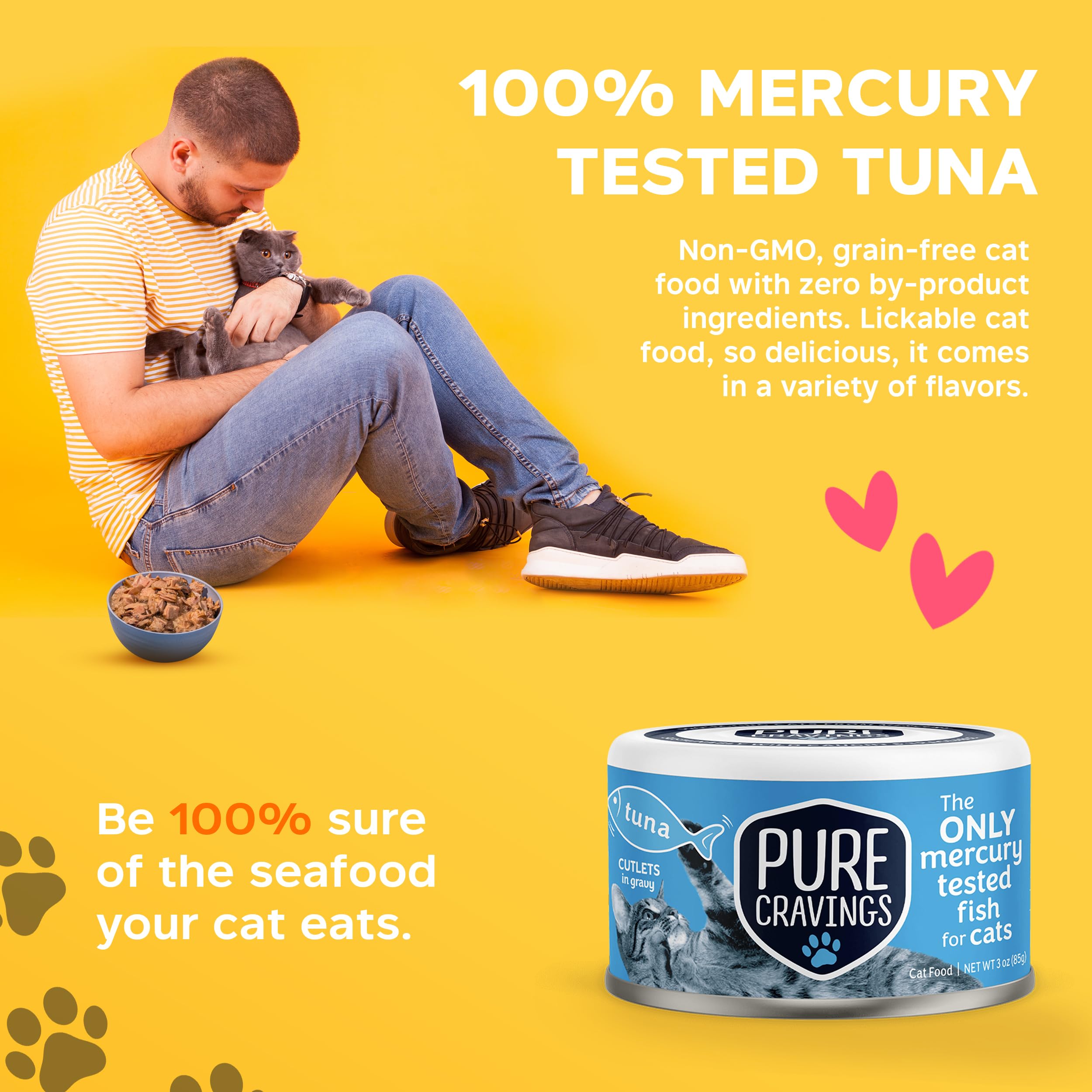 Pure Cravings étiquette traçabilité indiquant tests de mercure et origine
