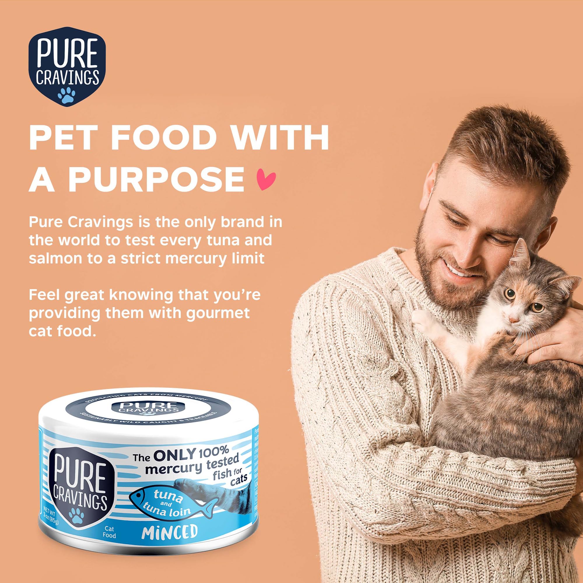 Pure Cravings étiquette lisible, éthique et tests mercure indiqués