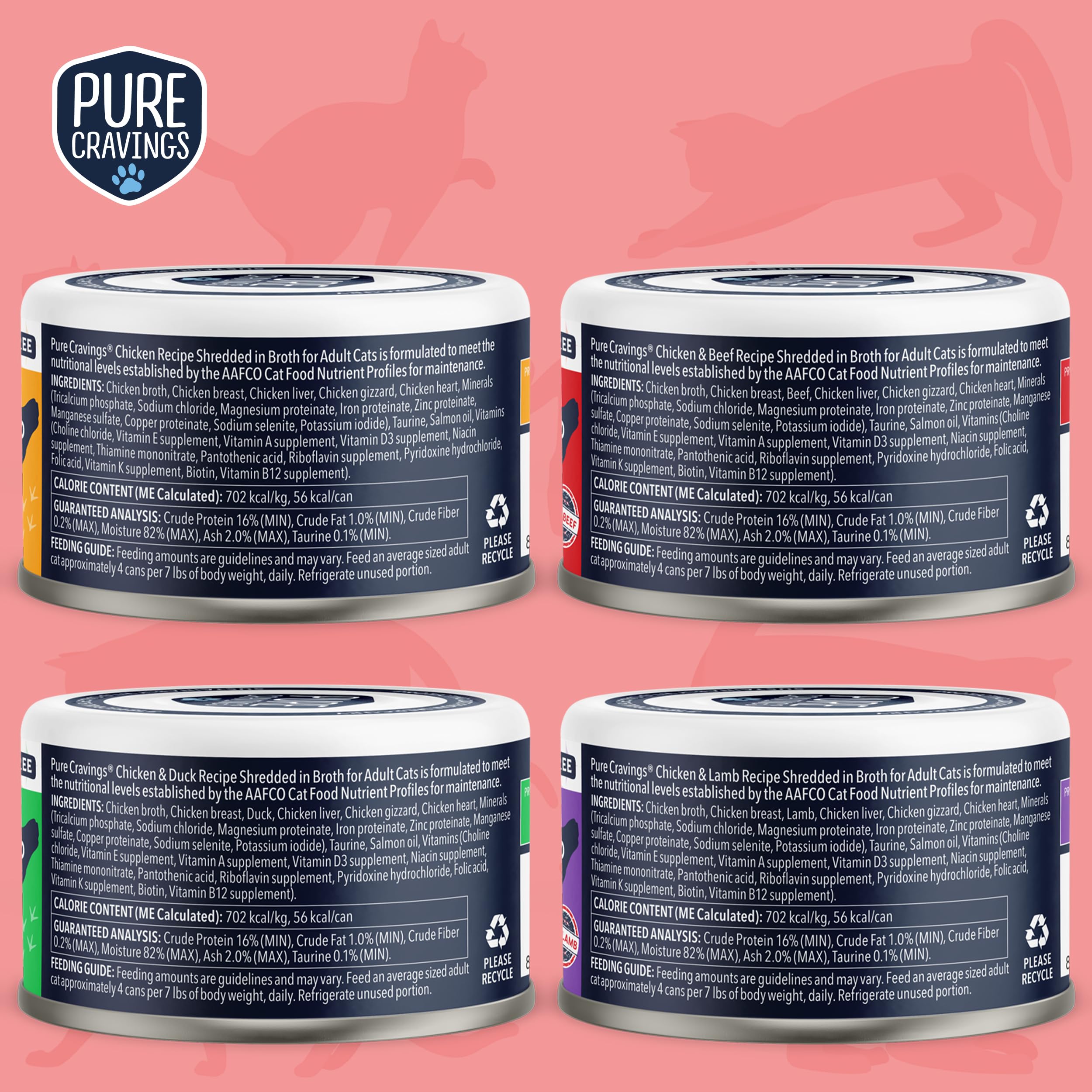 Pure Cravings chat mangeant en situation réelle, acceptation alimentaire