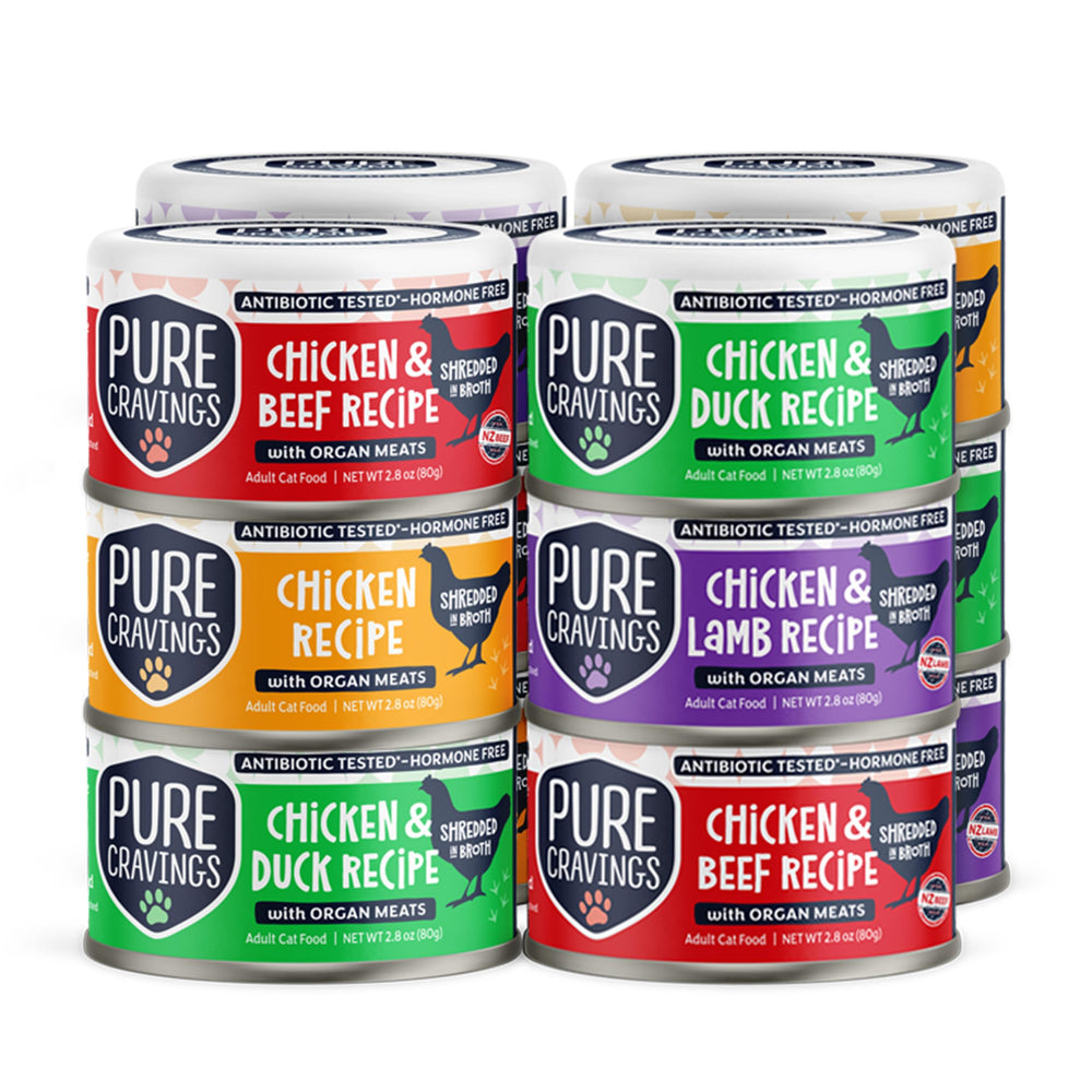 Pure Cravings emballage avant montrant assortiment et bénéfice appétence