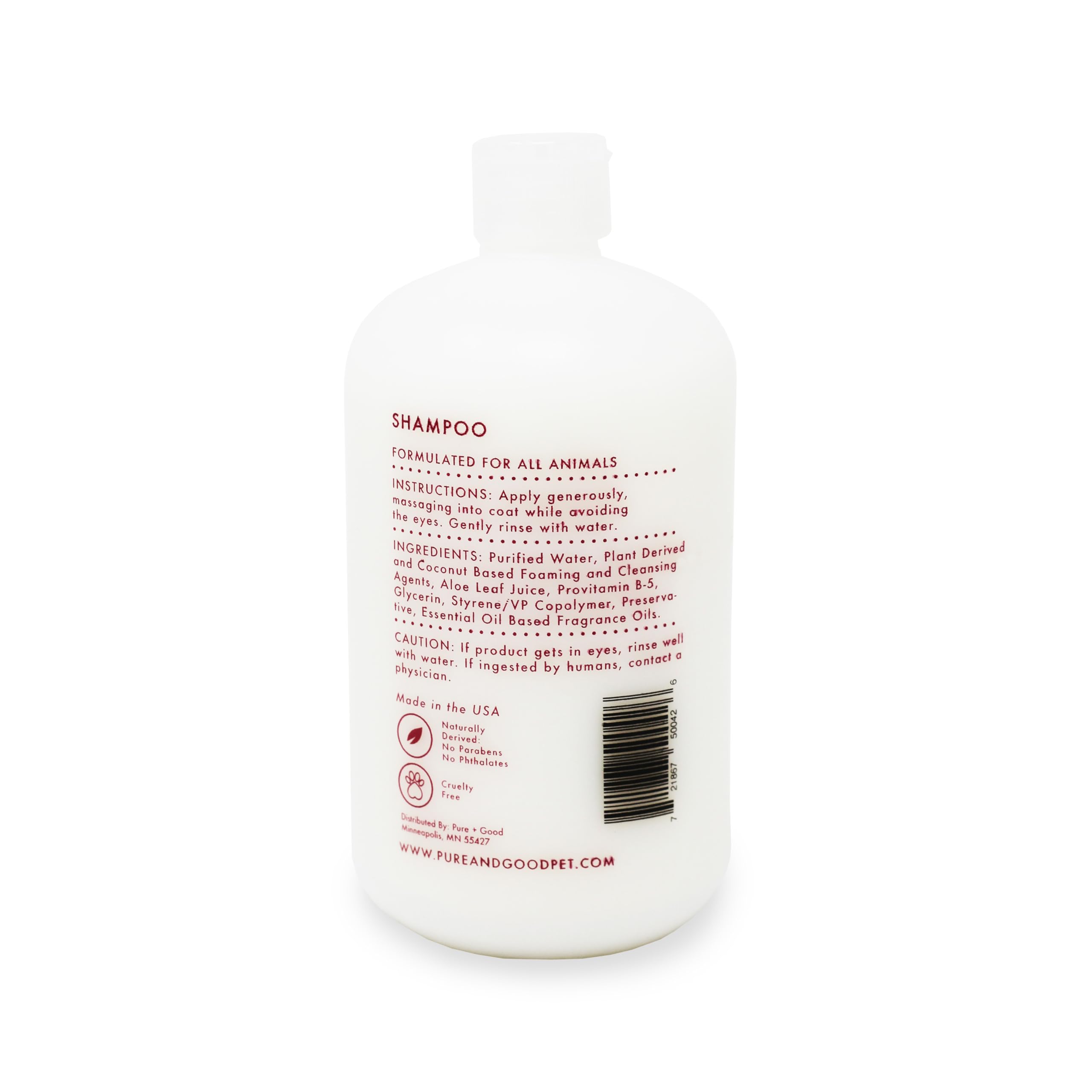 Pure + Good application sur chien montrant pelage propre et maniable