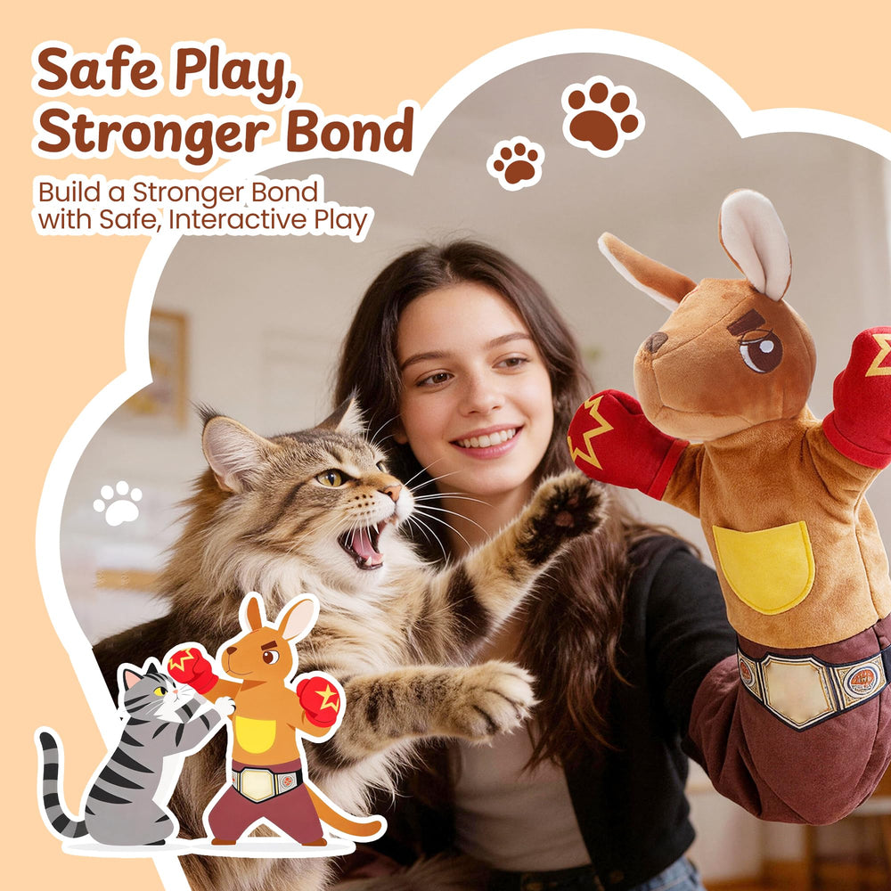 PURETOY gant en usage avec chat actif stimulant exercice et lien