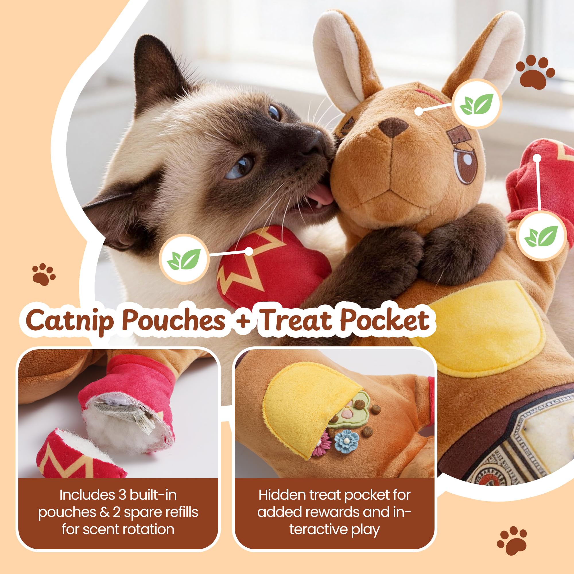 PURETOY sachets d'herbe à chat inclus pour renouveler l'attrait