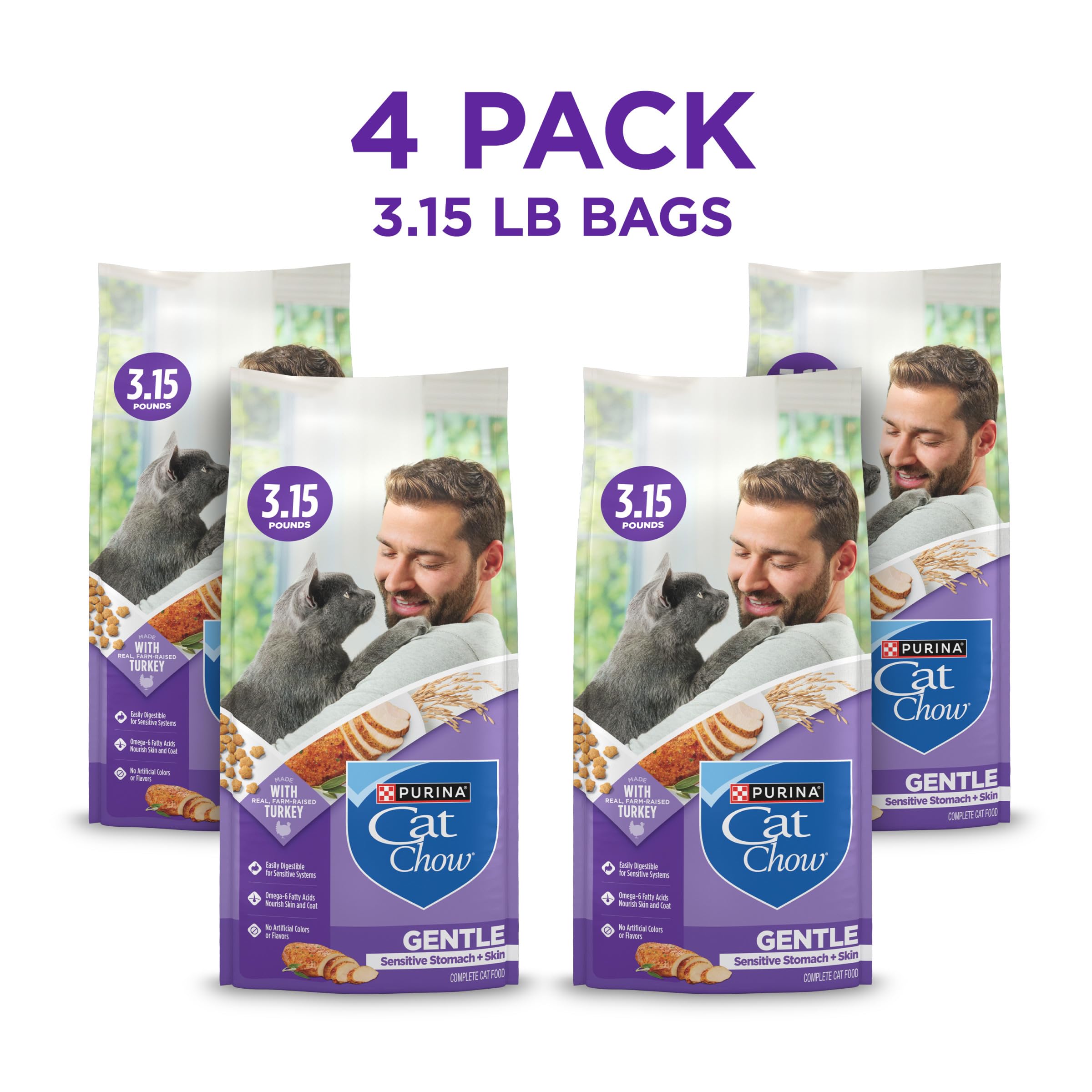 Purina Cat Chow dinde d'élevage en gros plan illustrant source de protéine naturelle