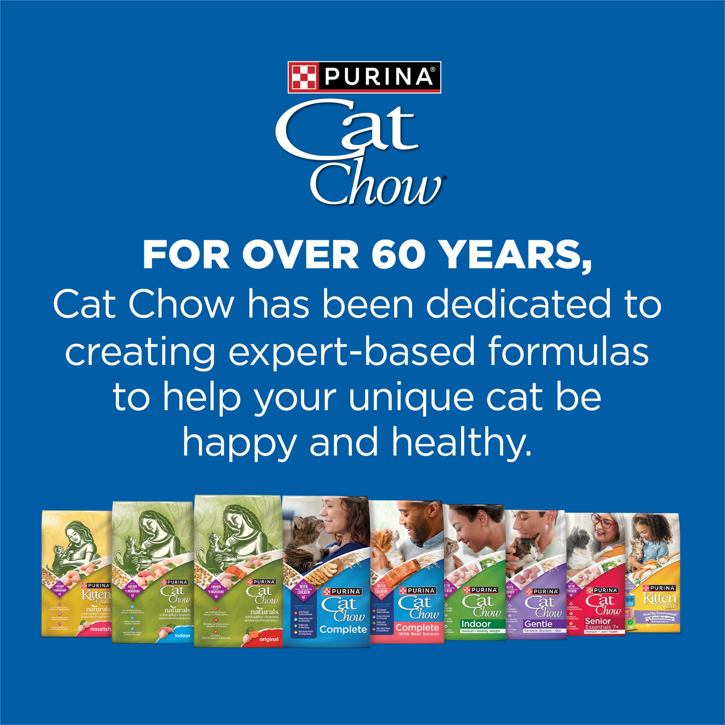 Purina Cat Chow dans salon chat à l'aise pour repas quotidien