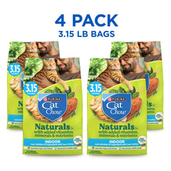 Purina Cat Chow ouverture du sac révélant croquettes fraîches