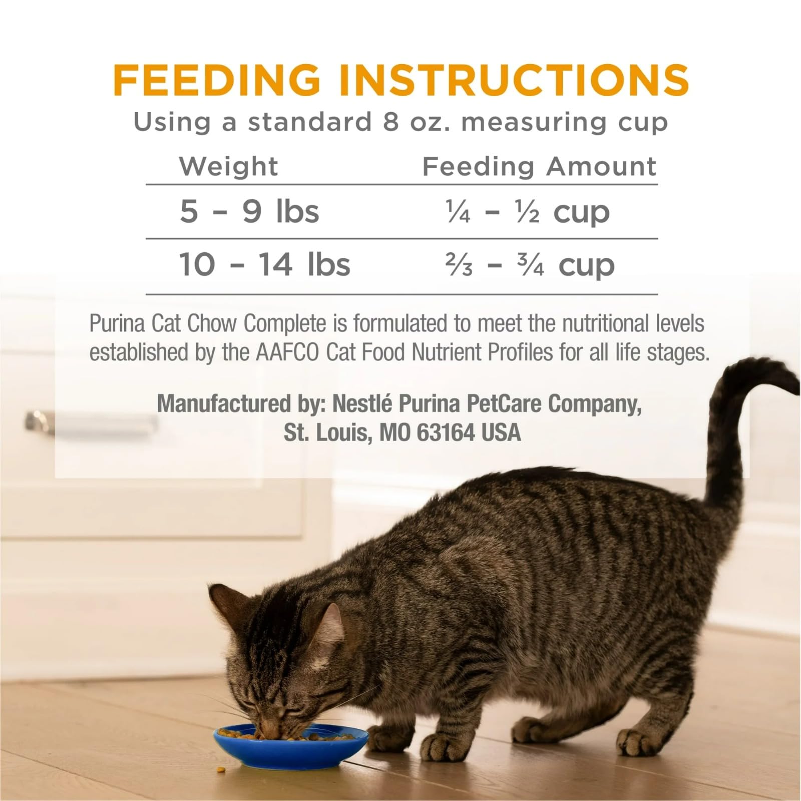 Purina Cat Chow sac rangé sur une étagère cuisine pour stockage pratique