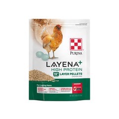 Sac Purina Layena face visible montrant le format 10 lb et l'usage pour pondeuses
