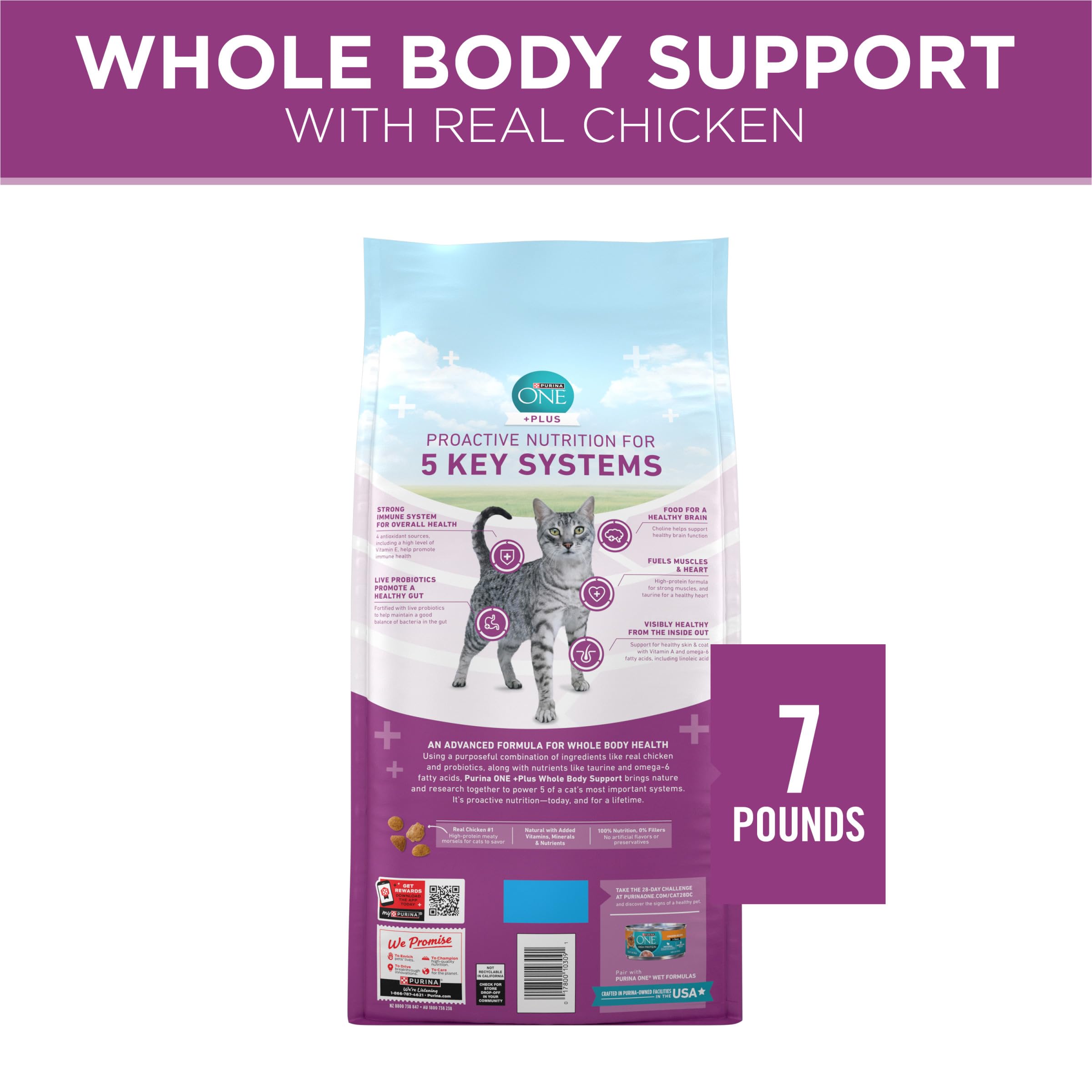 Purina ONE chat mangeant pour santé et plaisir alimentaires