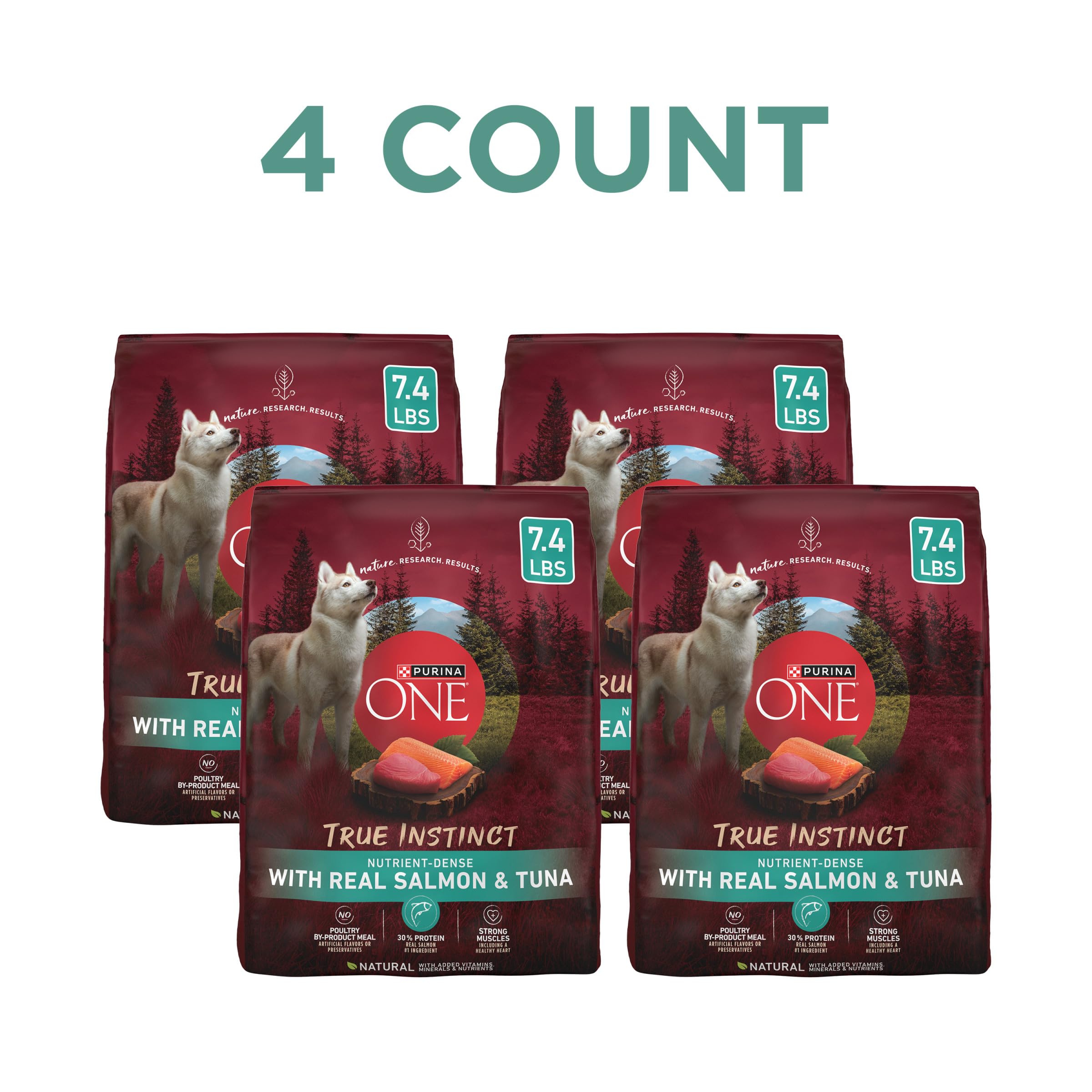 Purina ONE côté du sac détaillant ingrédients, bénéfice transparence nutritive