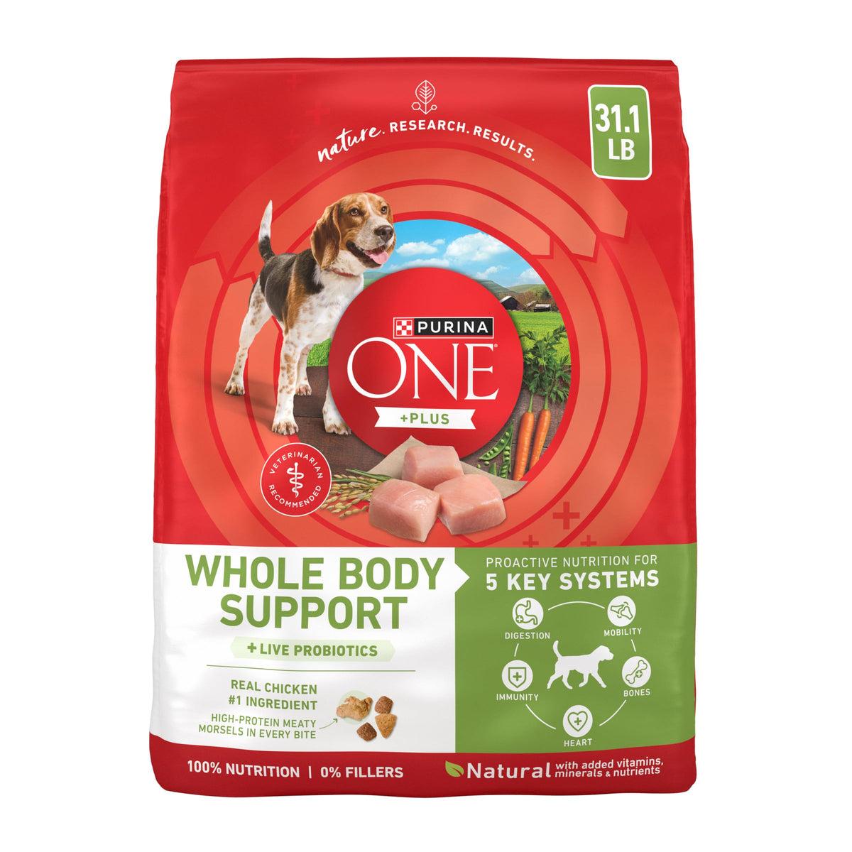 Purina ONE vue de face montrant le sac et bénéfice nutritionnel complet
