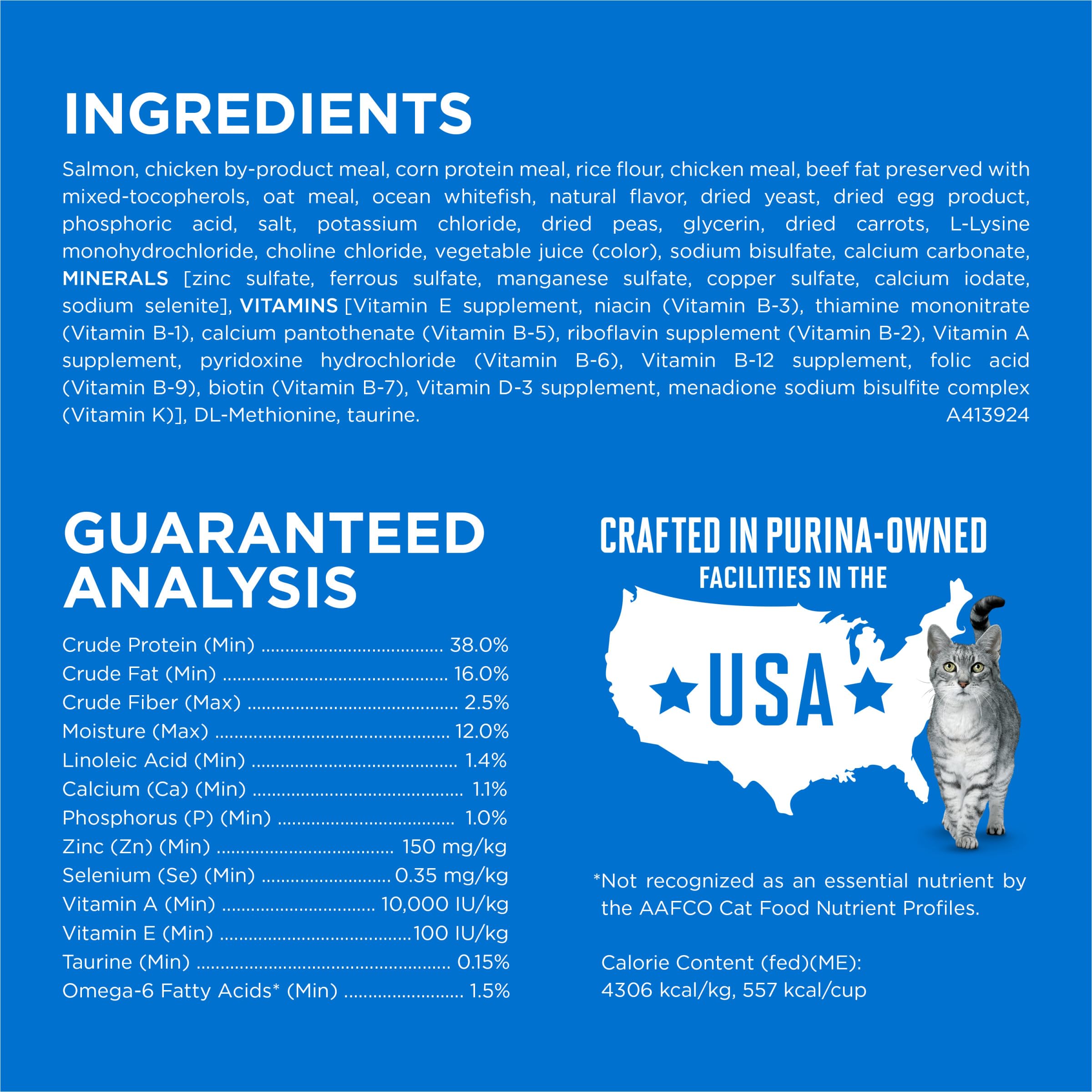 Purina ONE étiquette nutritionnelle visible sur l'emballage bénéfice transparence ingrédient