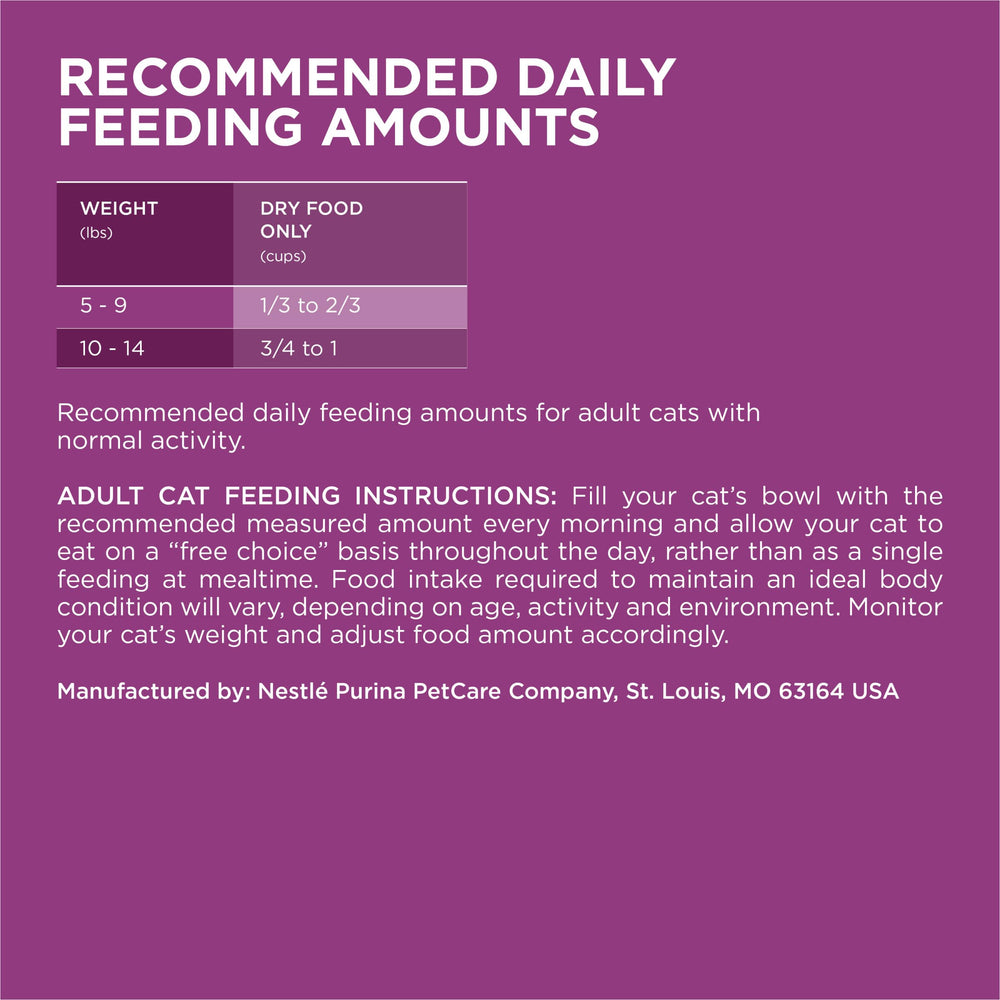 Purina ONE étiquette nutritionnelle montrant vitamines et probiotiques ajoutés