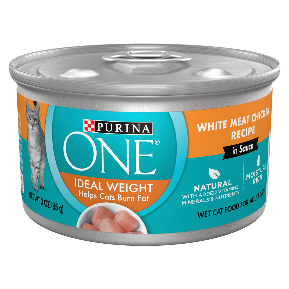 Purina ONE face avant du pack 24 boîtes montrant l’emballage clair et pratique