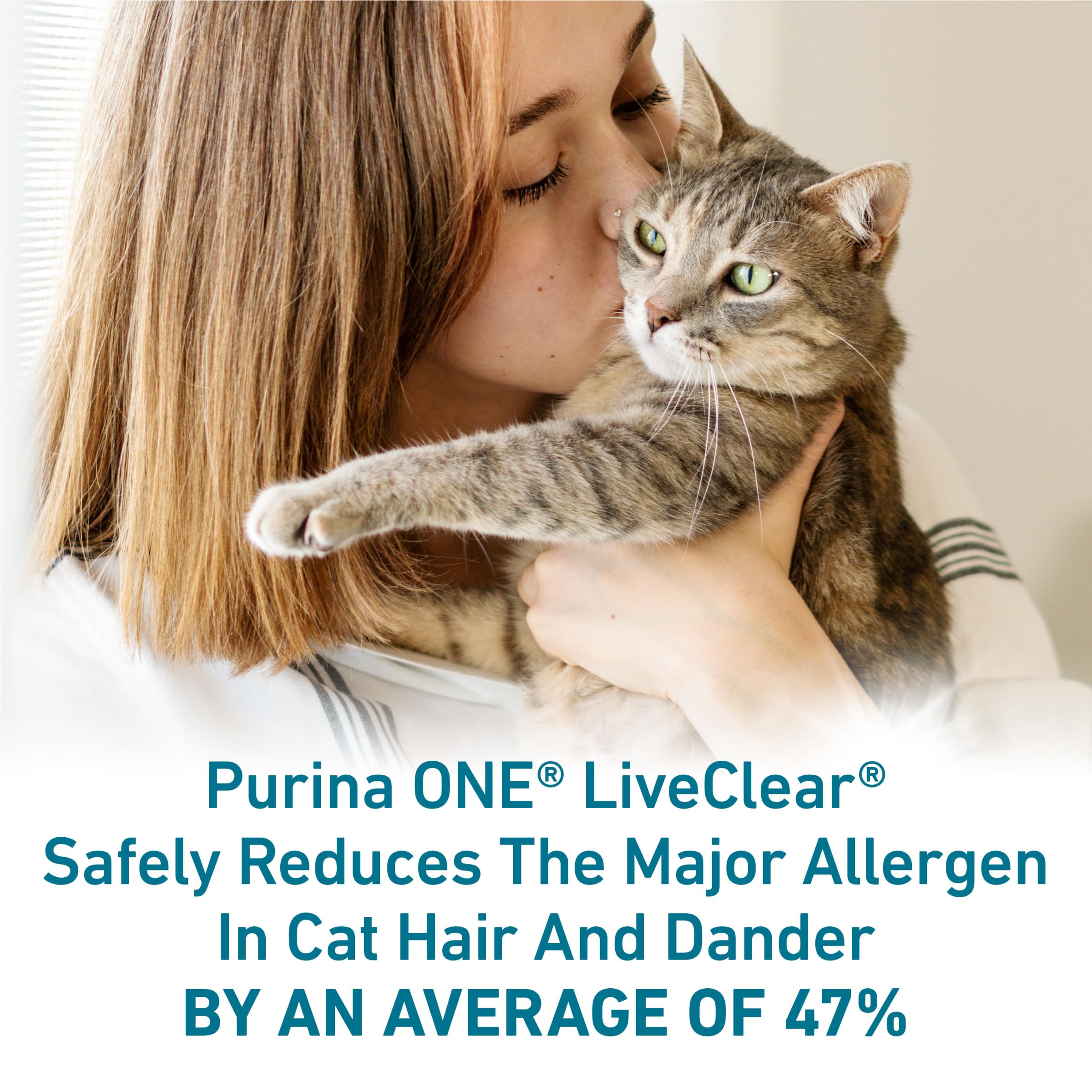 Purina ONE gros plan sur croquettes, texture claire et appétence visible