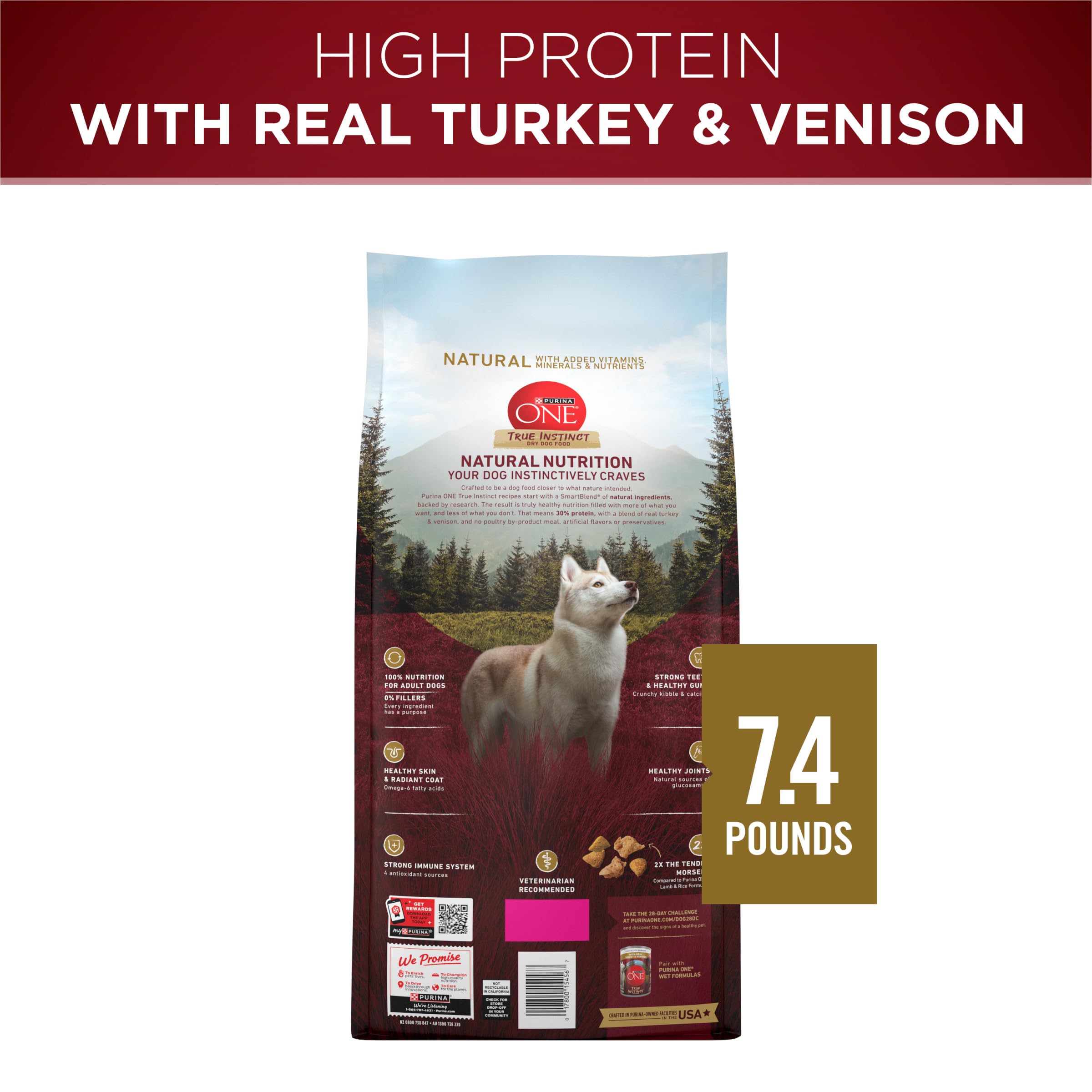 Purina ONE packaging arrière informations ingrédients pour transparence