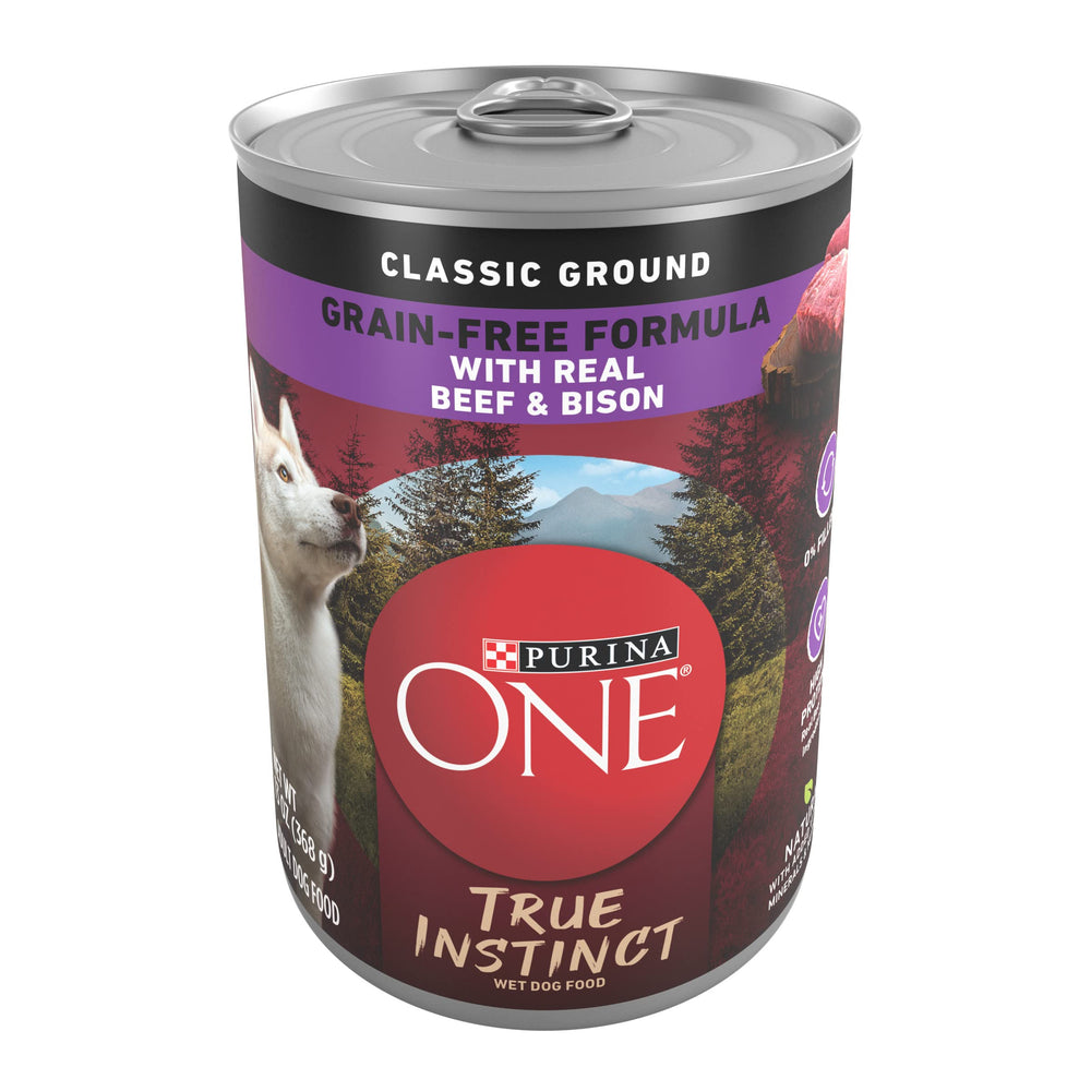Purina ONE pâtée bœuf et bison vue frontale montrant l'emballage et l'attrait