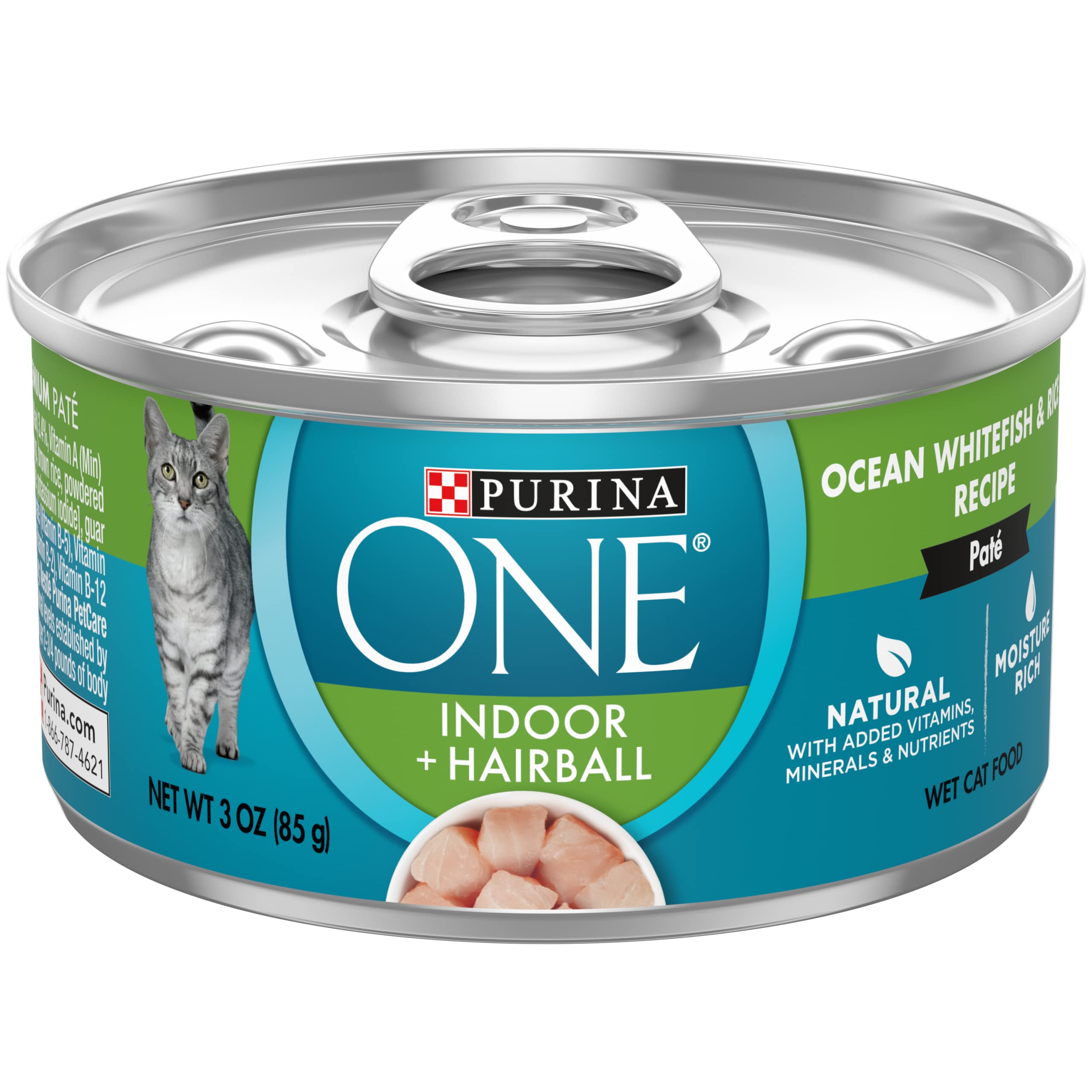 Purina ONE vue avant de la boîte montrant l'étiquette et la qualité