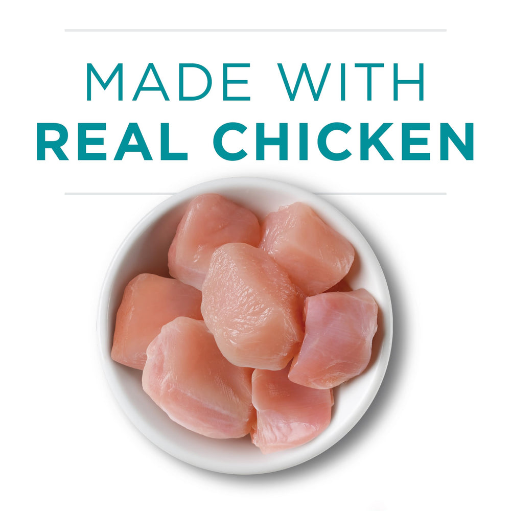 Purina ONE portion servie dans une assiette, facilité de distribution et contrôle de portion